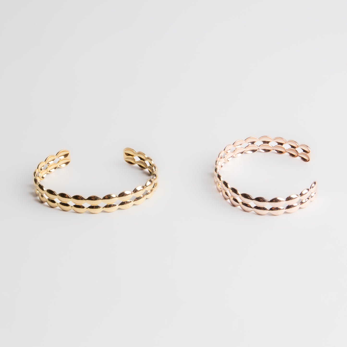 Brățări reglabilă și metalică twin ovals, set 2 - Sunset Mix