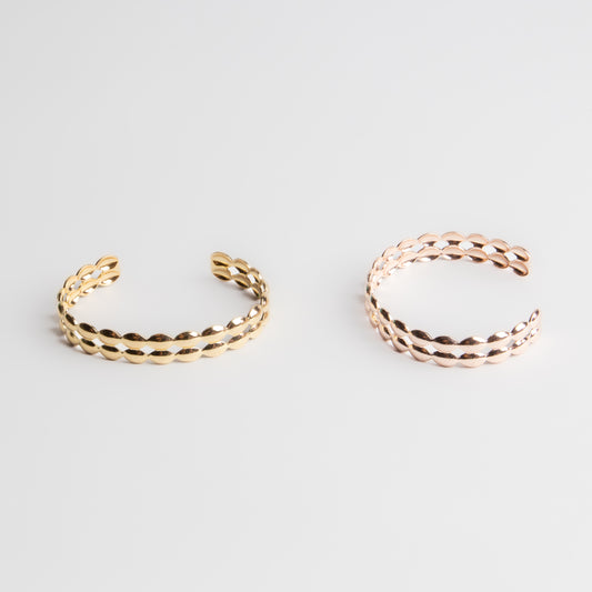 Brățări reglabilă și metalică twin ovals, set 2 - Sunset Mix