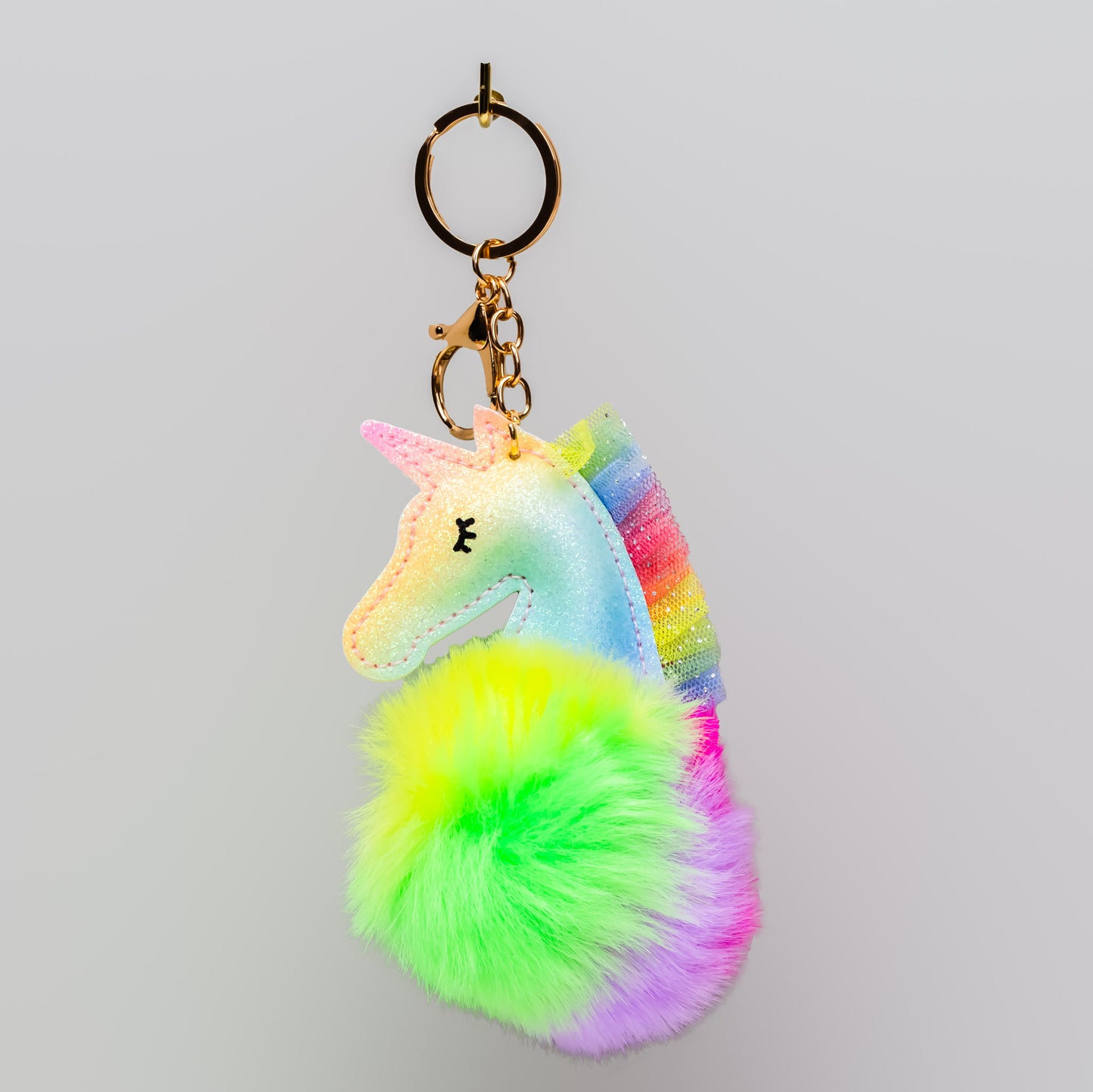 Breloc chei pufos unicorn magic - Multicolor