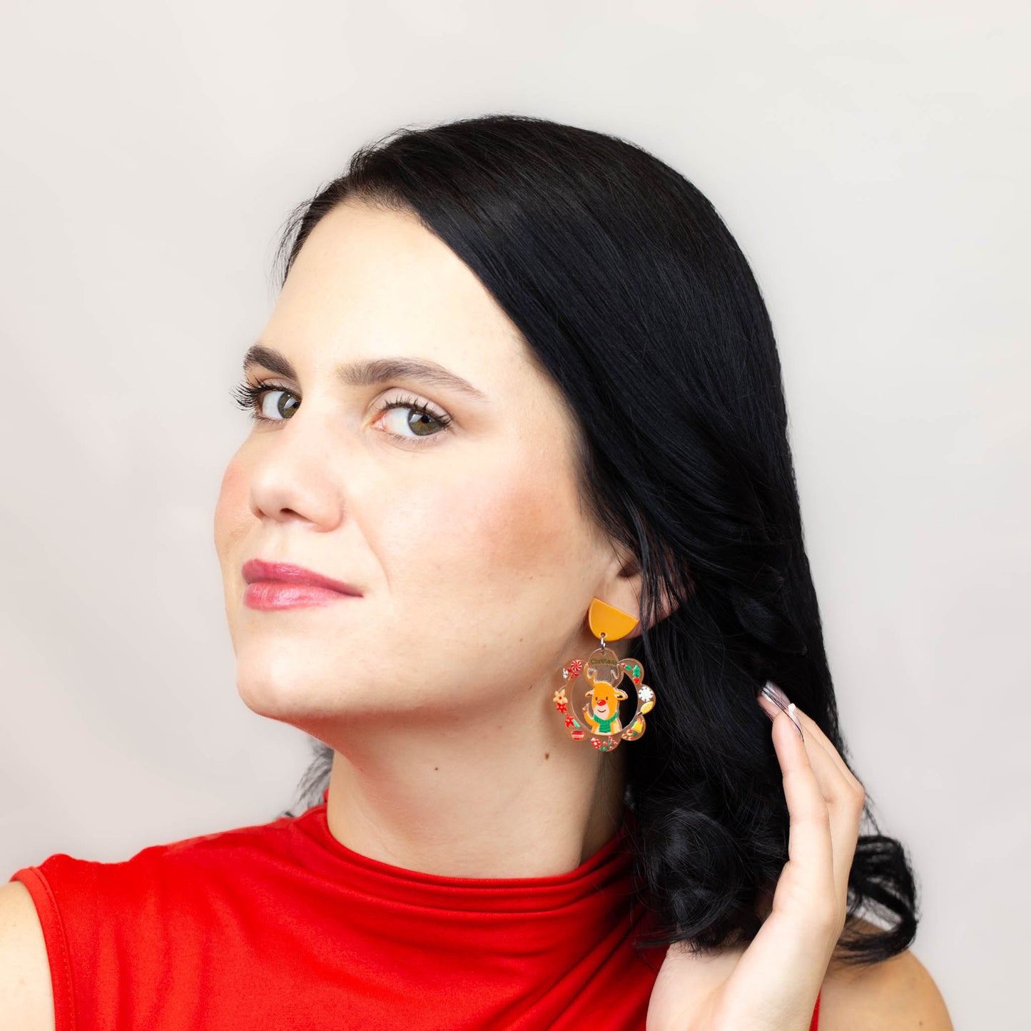 Set cercei cu motive de Crăciun, frosty vibes, 3 perechi