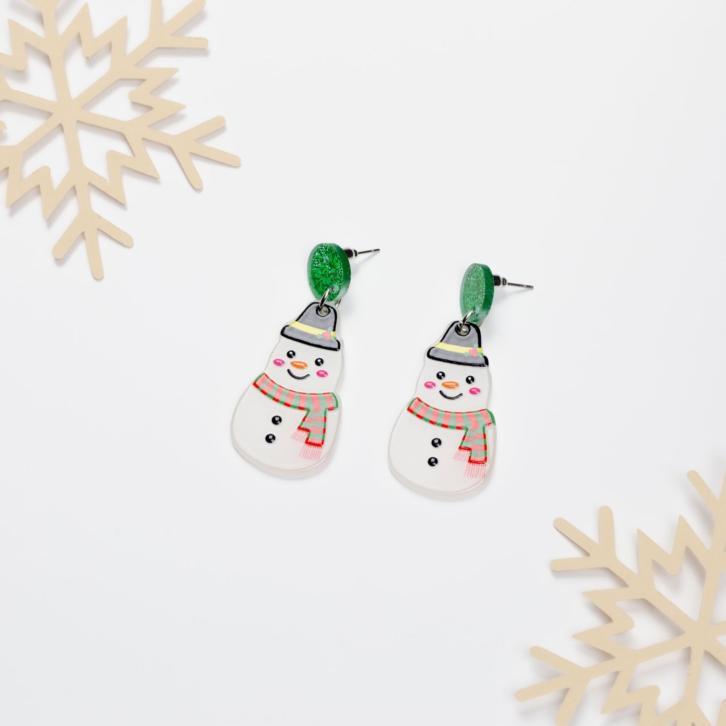 Cercei cu om de zăpadă