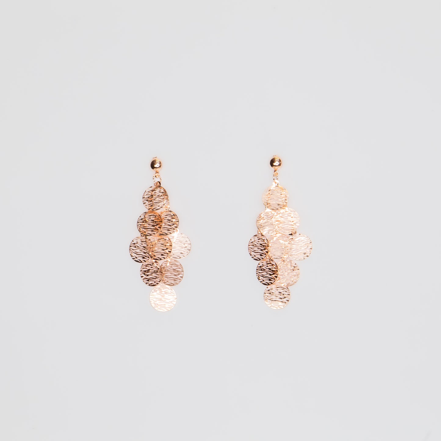 Cercei cu șlozi Dancing Scales - Rose Gold