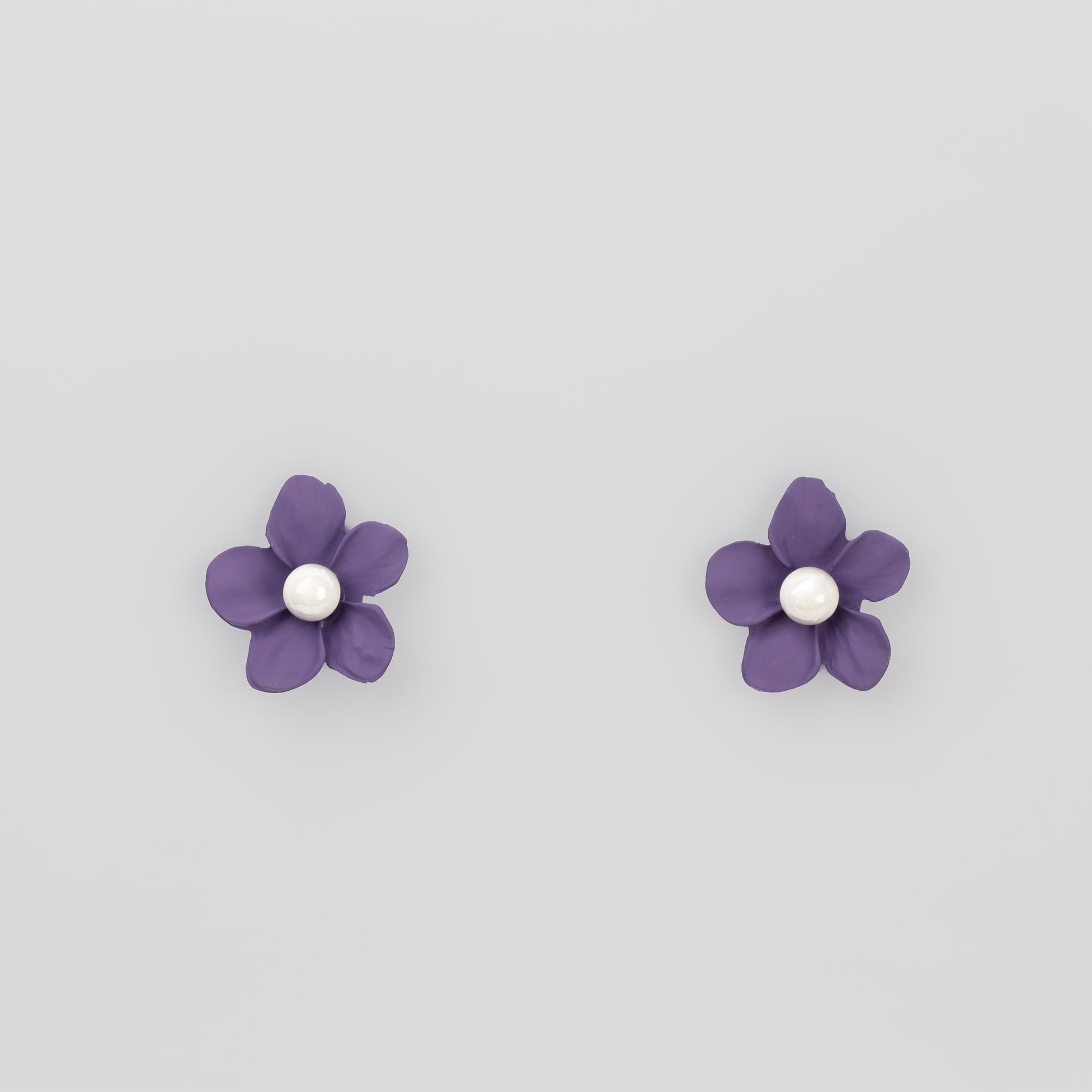 Cercei flori siliconate cu perle, set 2 - French Mix