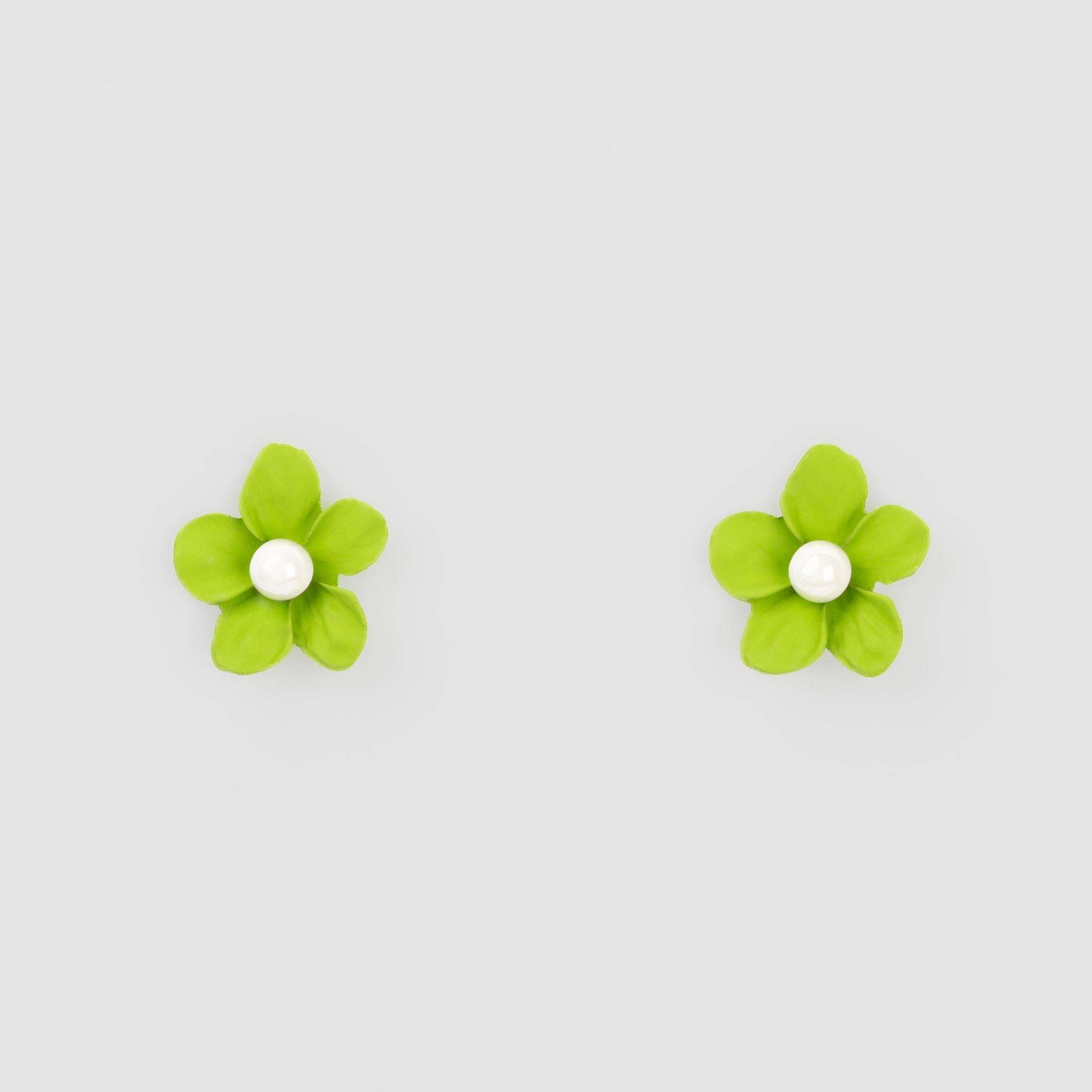 Cercei flori siliconate cu perle, set 2 - French Mix