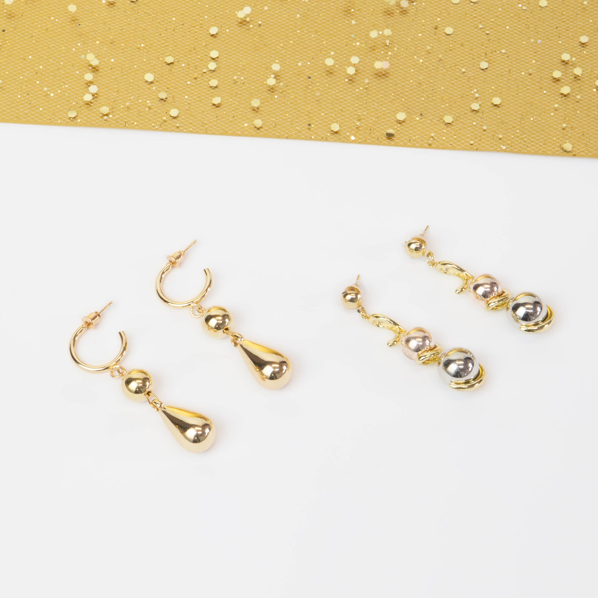 Cercei gaia chic, set 2 - Auriu