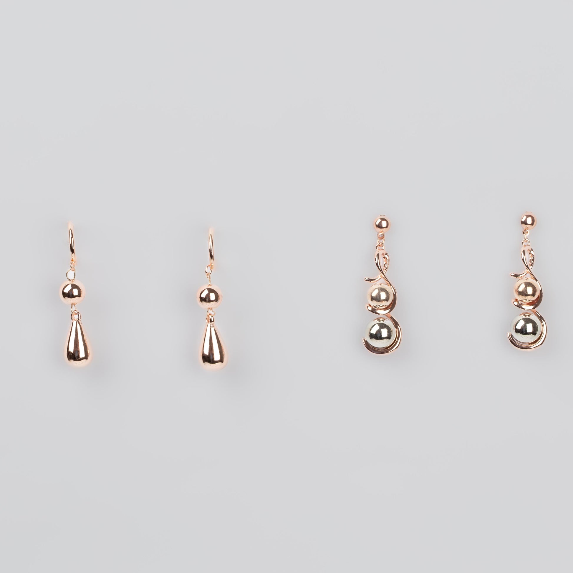 Cercei gaia chic, set 2 - Rose Gold