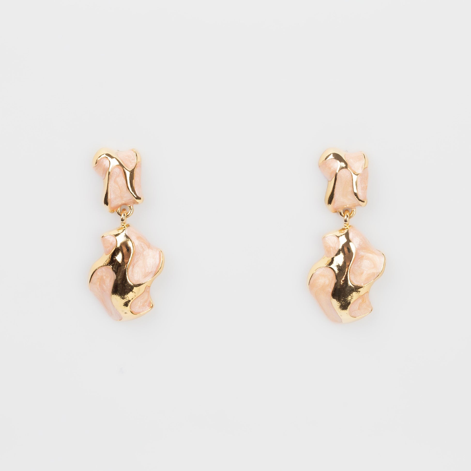 Cercei glossy abstract mix, set 2 - Peach