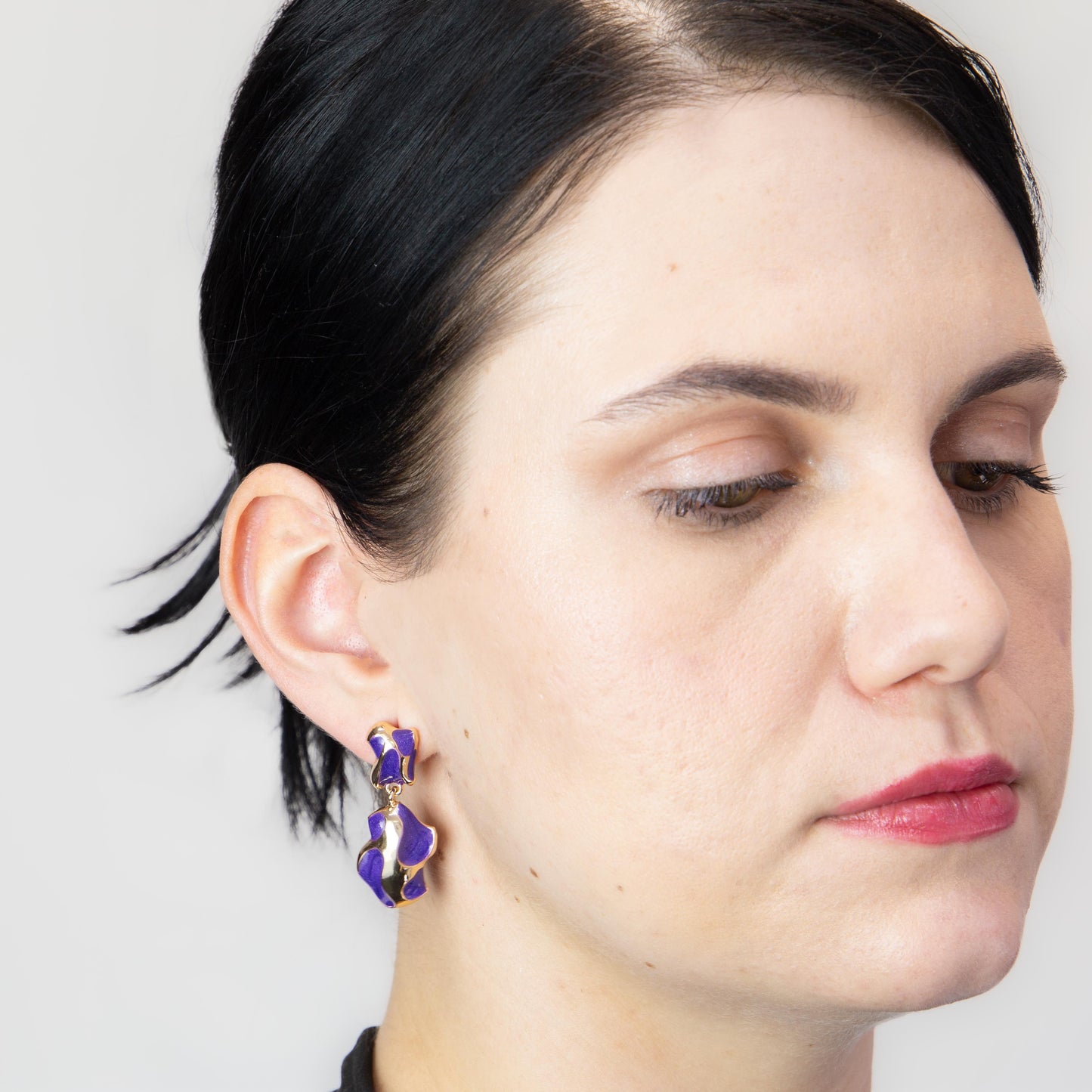 Cercei glossy diva mix, set 3 - Mov
