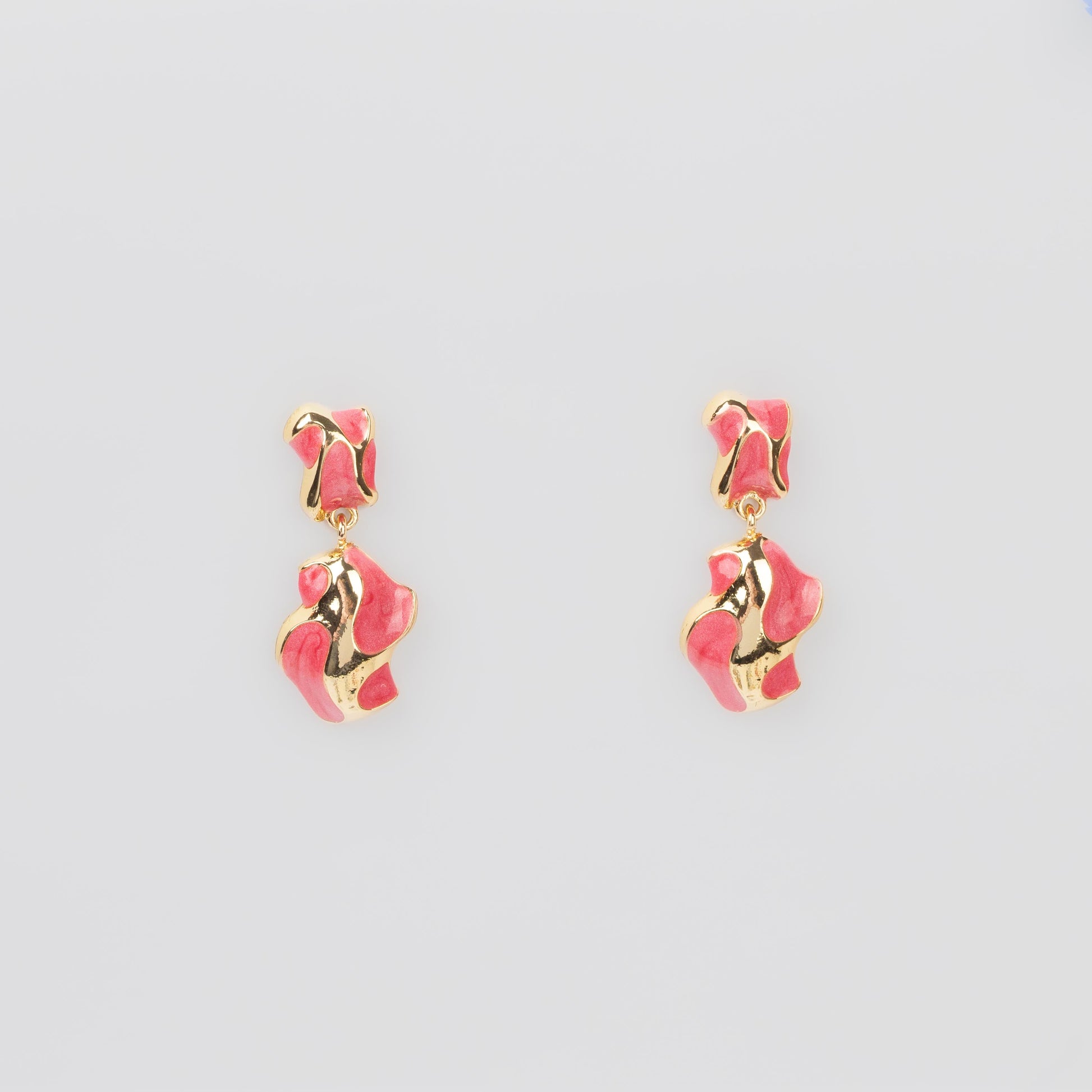 Cercei glossy diva mix, set 3 - Rosso