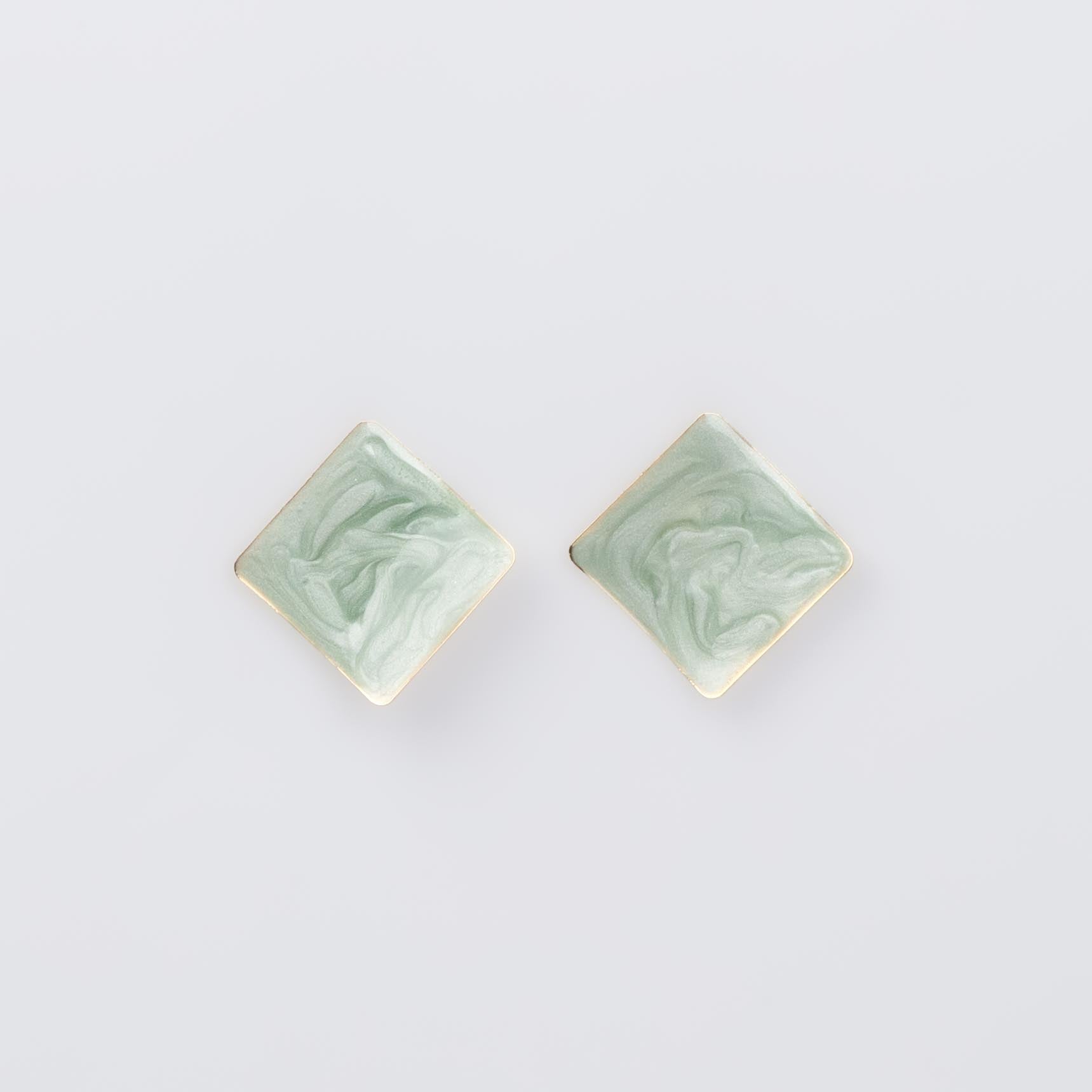 Cercei glossy diversity verde deschis, set 3