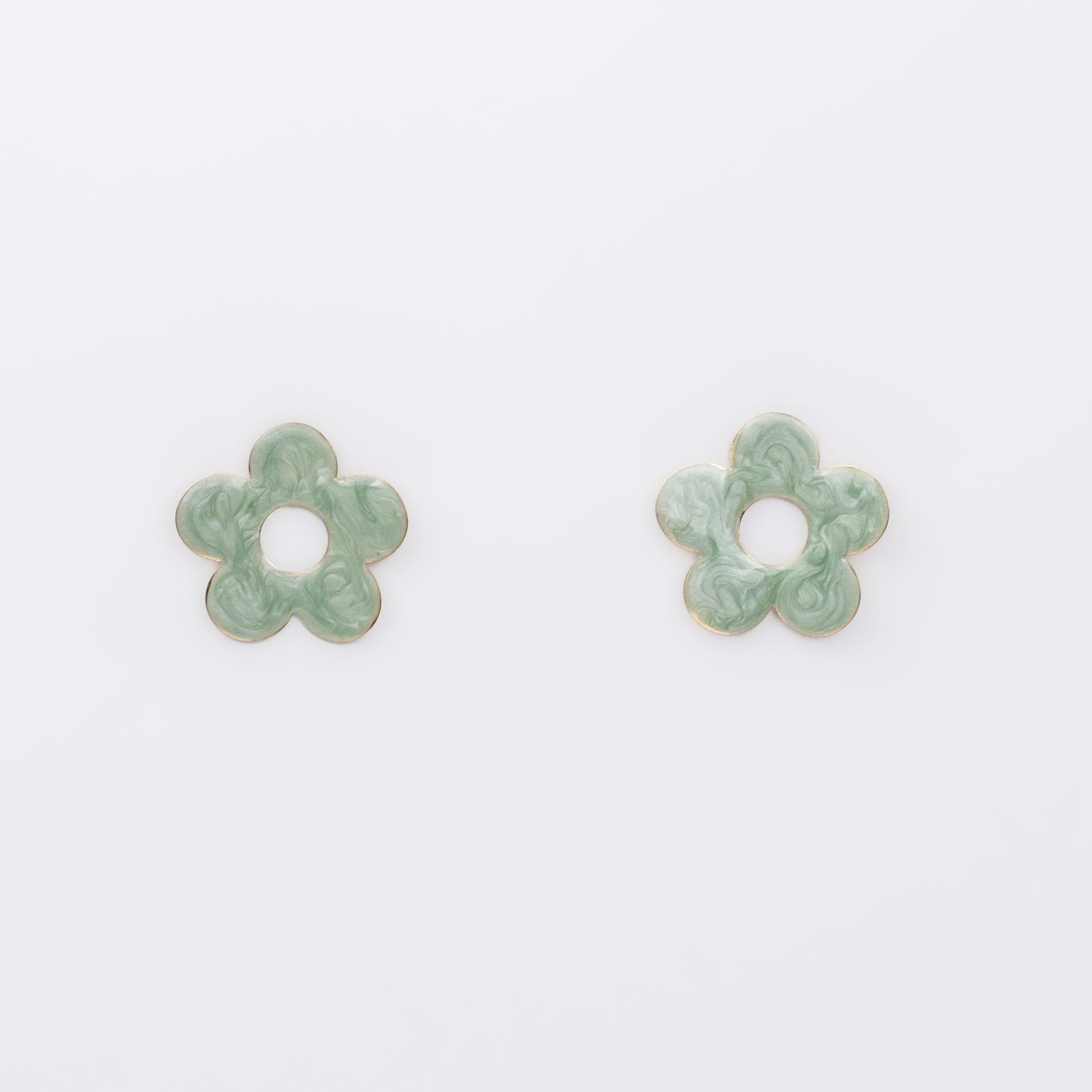 Cercei glossy diversity verde deschis, set 3