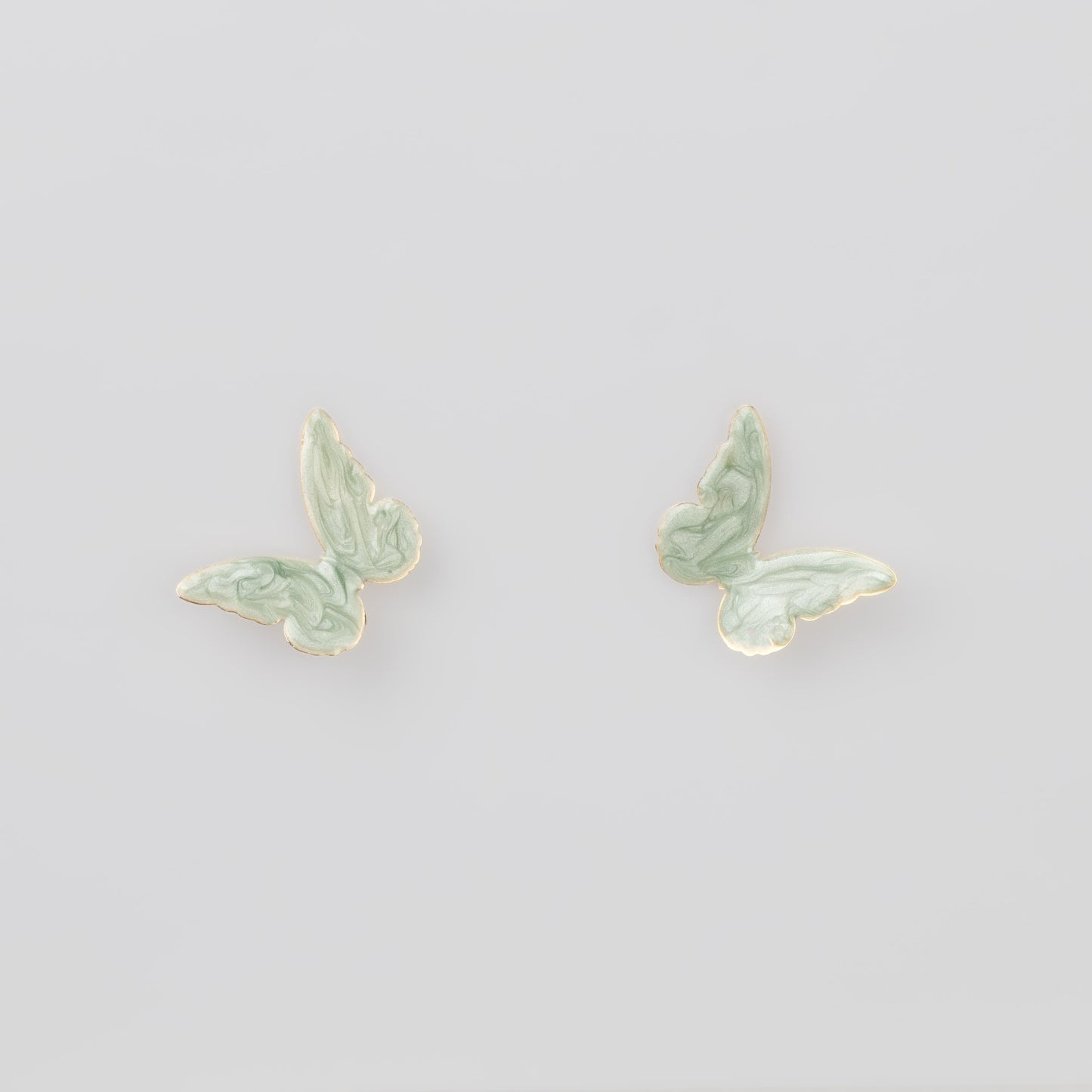 Cercei glossy diversity verde deschis, set 3