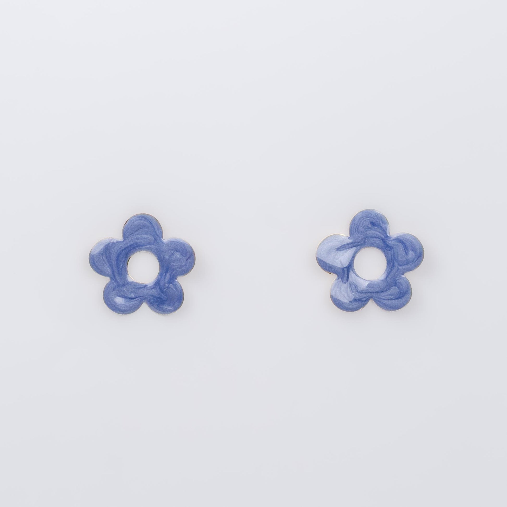 Cercei glossy flori și fluturi, set 3 - Albastru