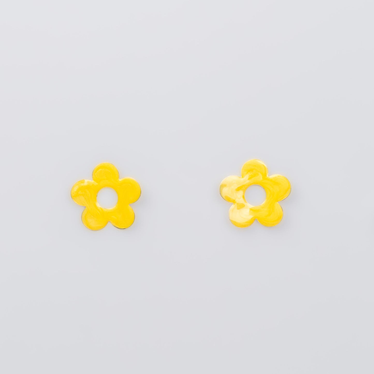 Cercei glossy flori și fluturi, set 3 - Galben