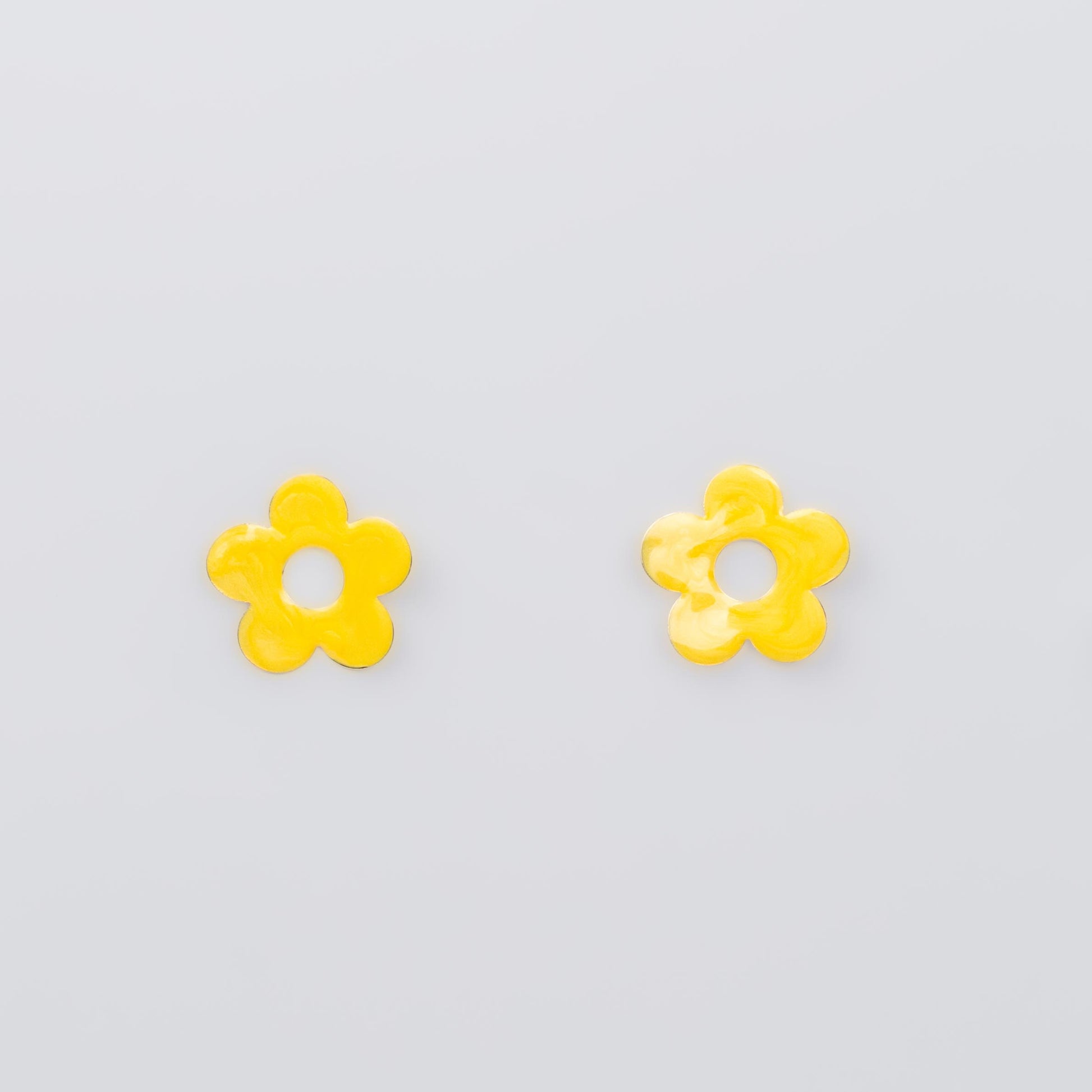 Cercei glossy flori și fluturi, set 3 - Galben
