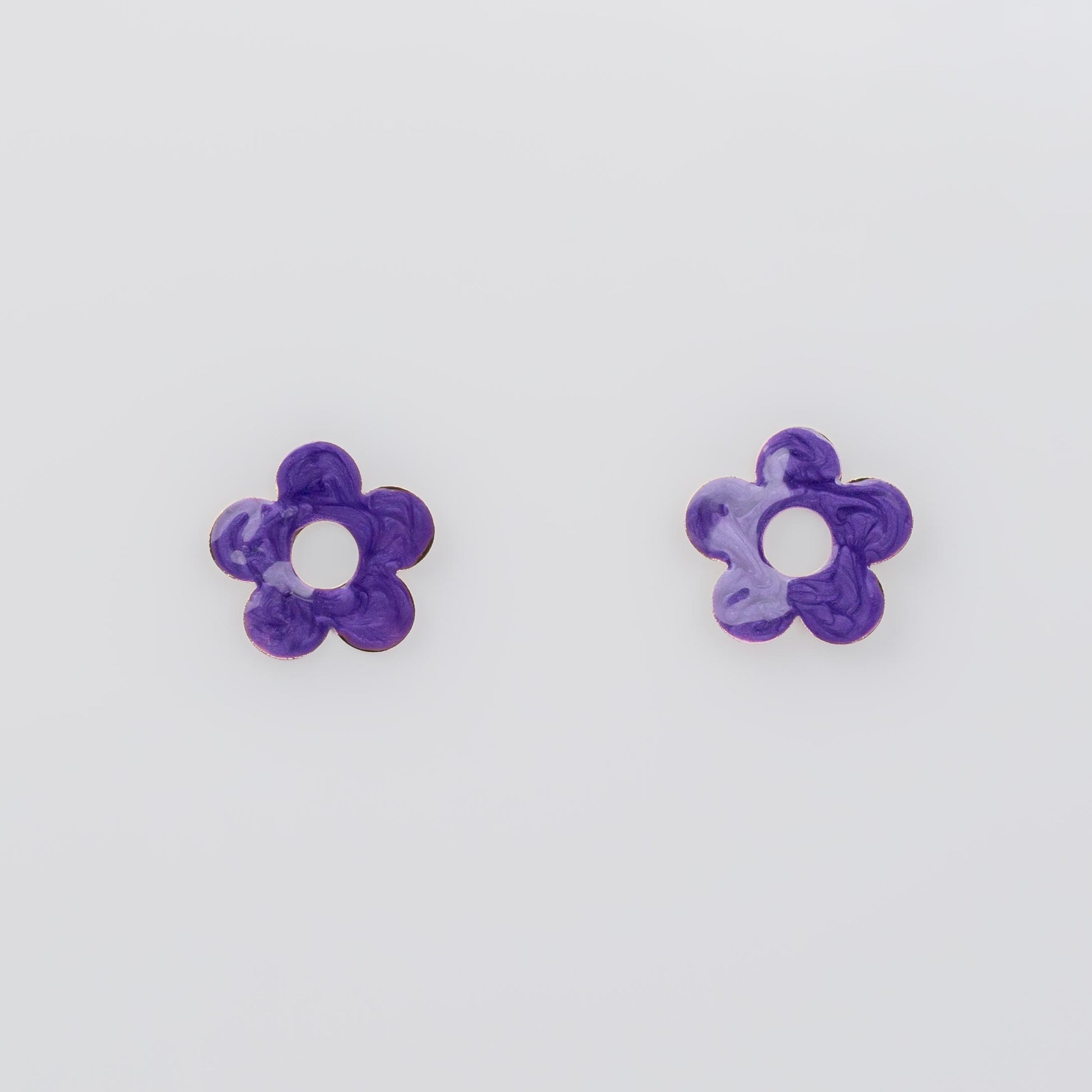 Cercei glossy flori și fluturi, set 3 - Mov