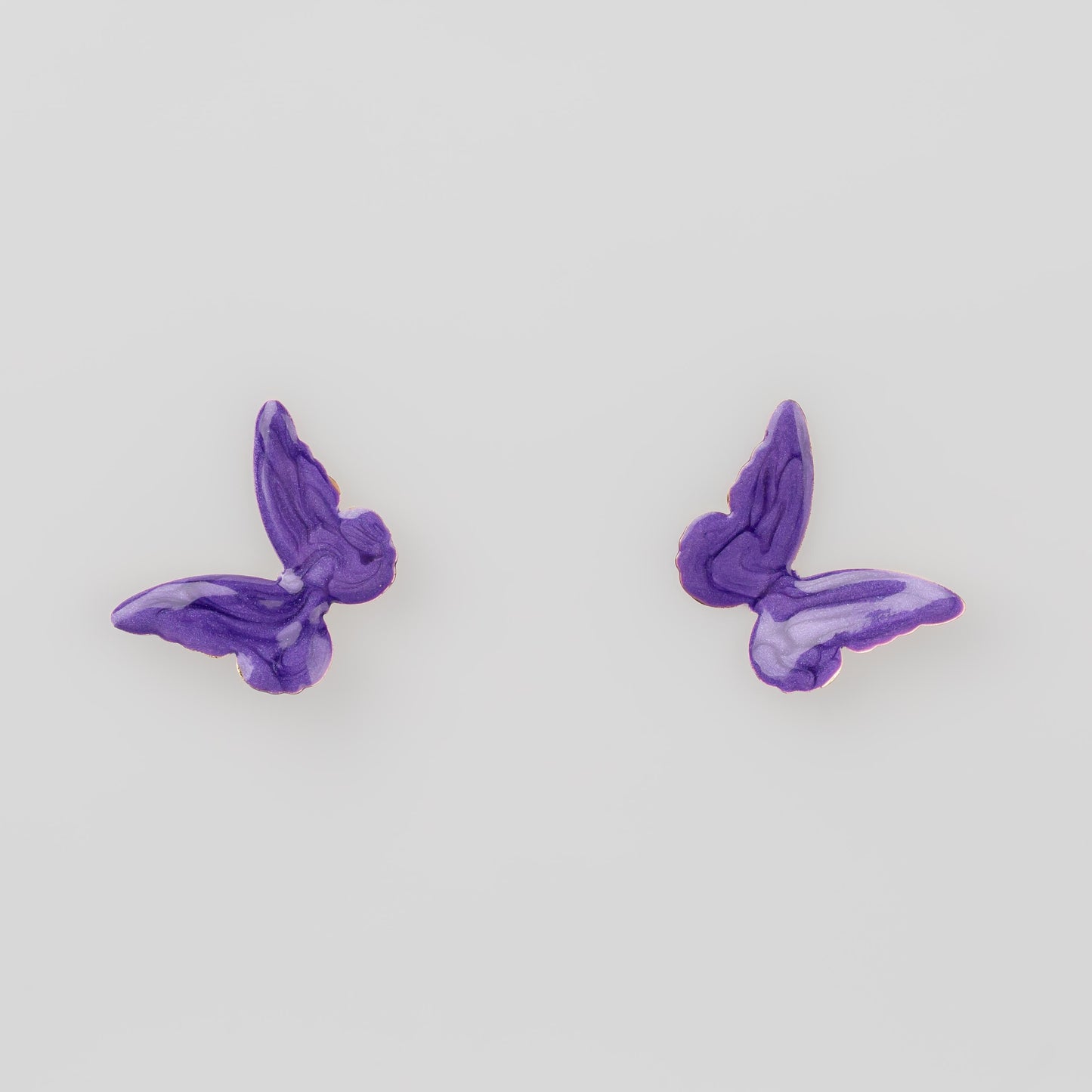 Cercei glossy flori și fluturi, set 3 - Mov