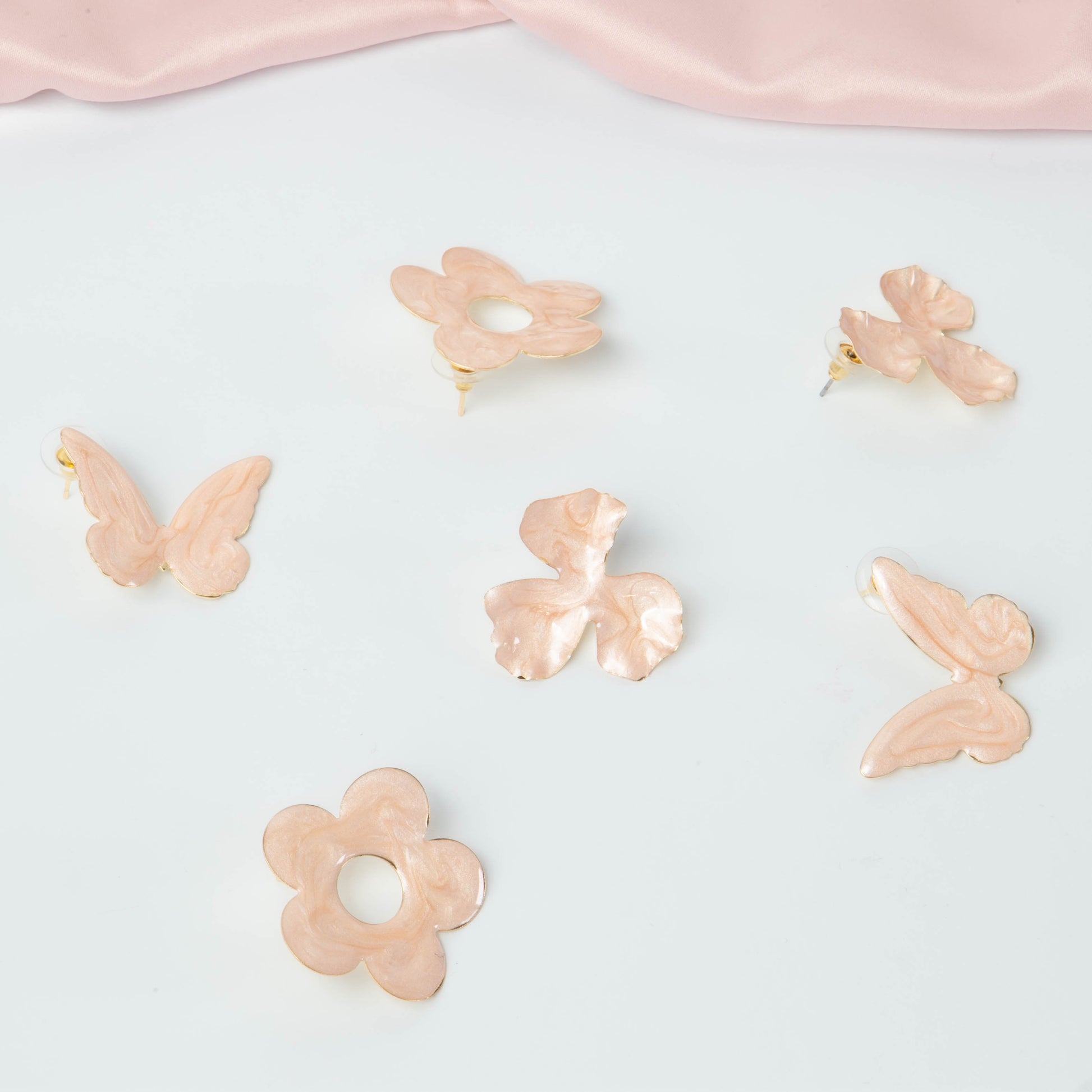 Cercei glossy flori și fluturi, set 3 - Natur
