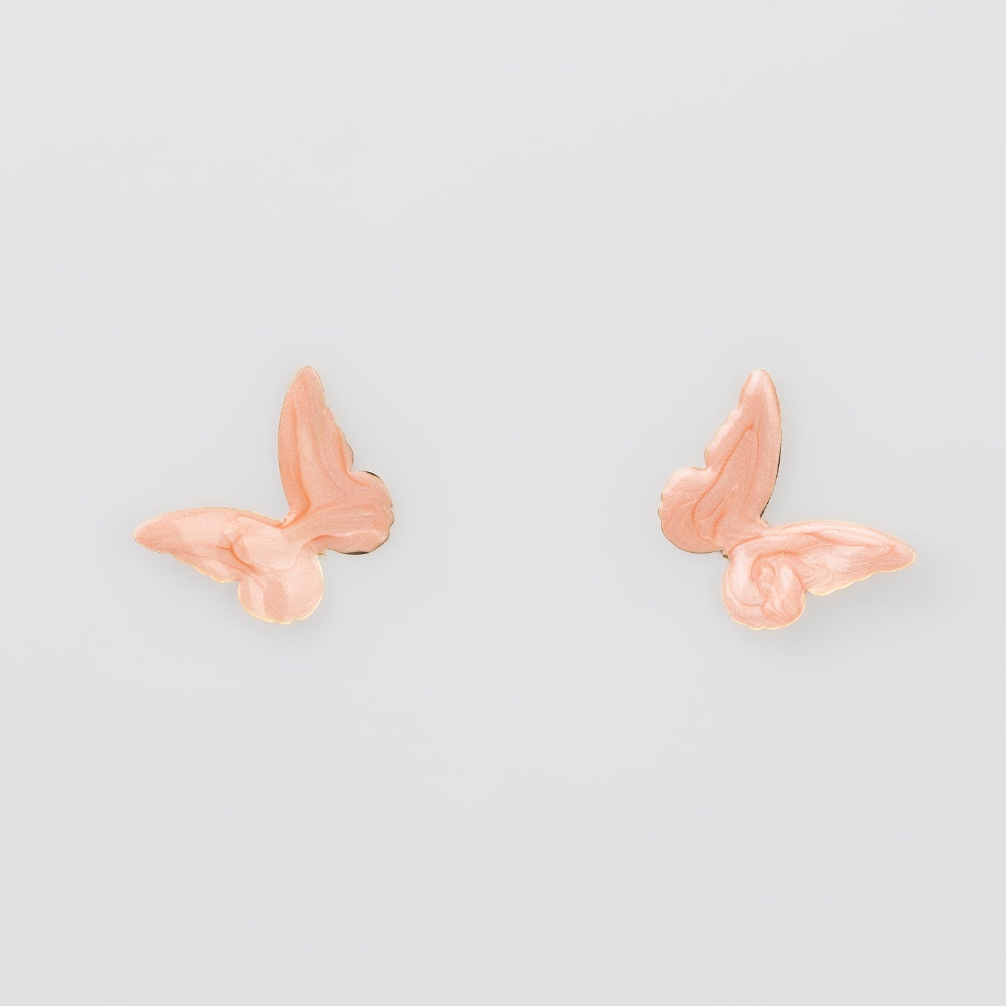 Cercei glossy flori și fluturi, set 3 - Roz Pudrat
