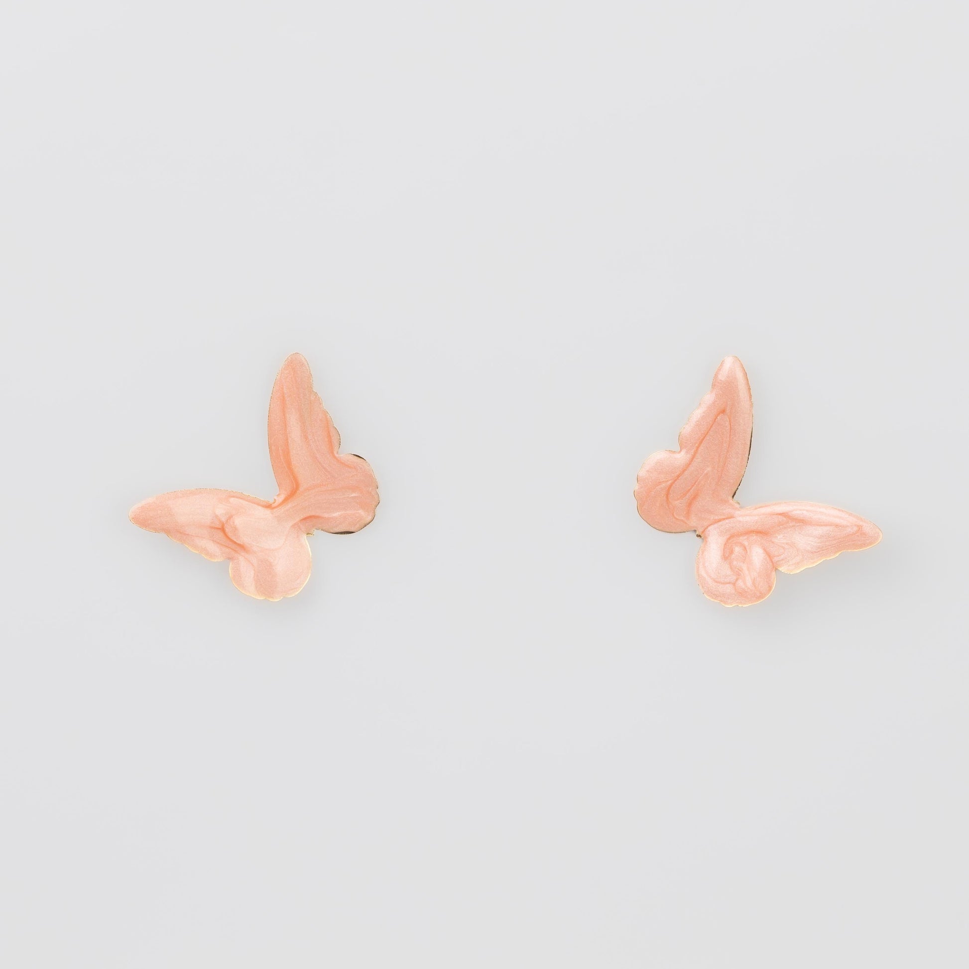 Cercei glossy flori și fluturi, set 3 - Roz Pudrat