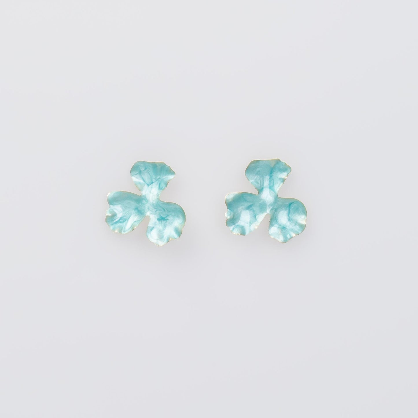 Cercei glossy flori și fluturi, set 3 - Turcoaz