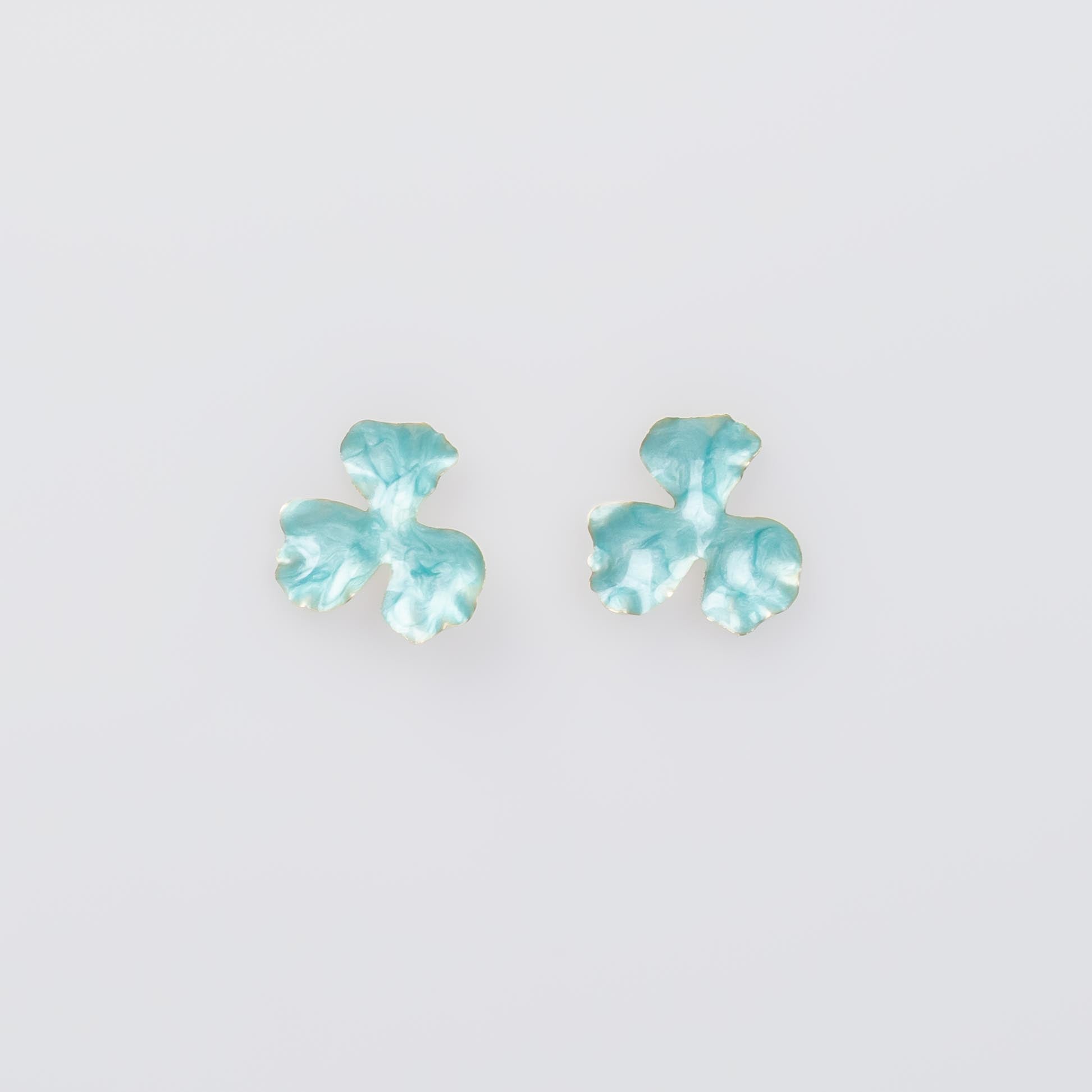 Cercei glossy flori și fluturi, set 3 - Turcoaz