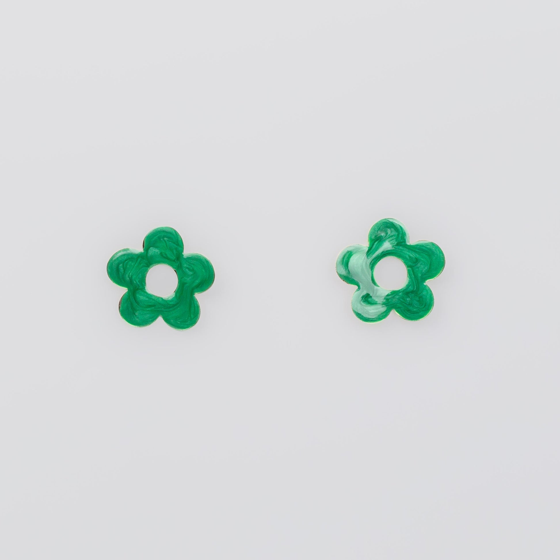 Cercei glossy flori și fluturi, set 3 - Verde