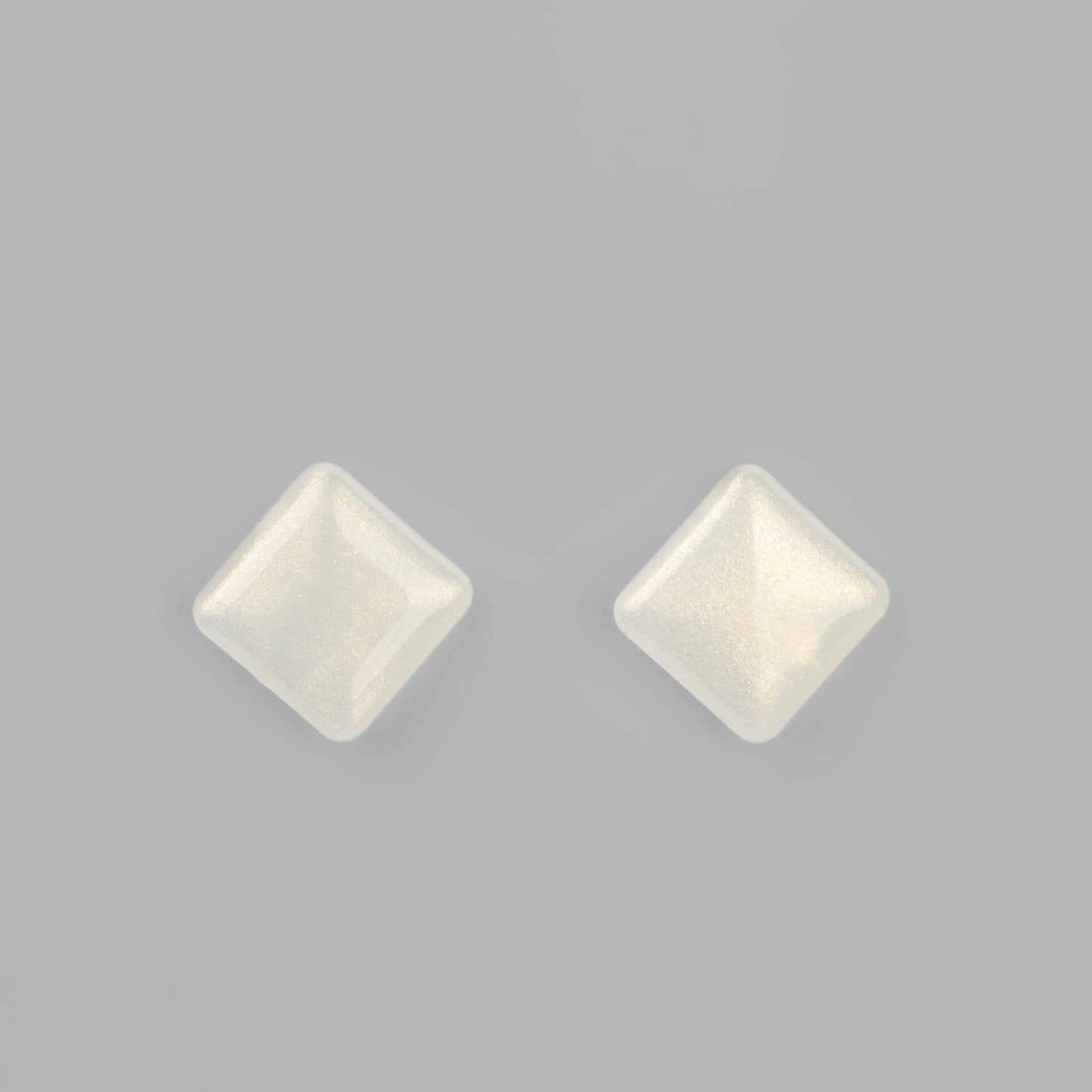 Cercei glossy glitter, set 2 - Alb