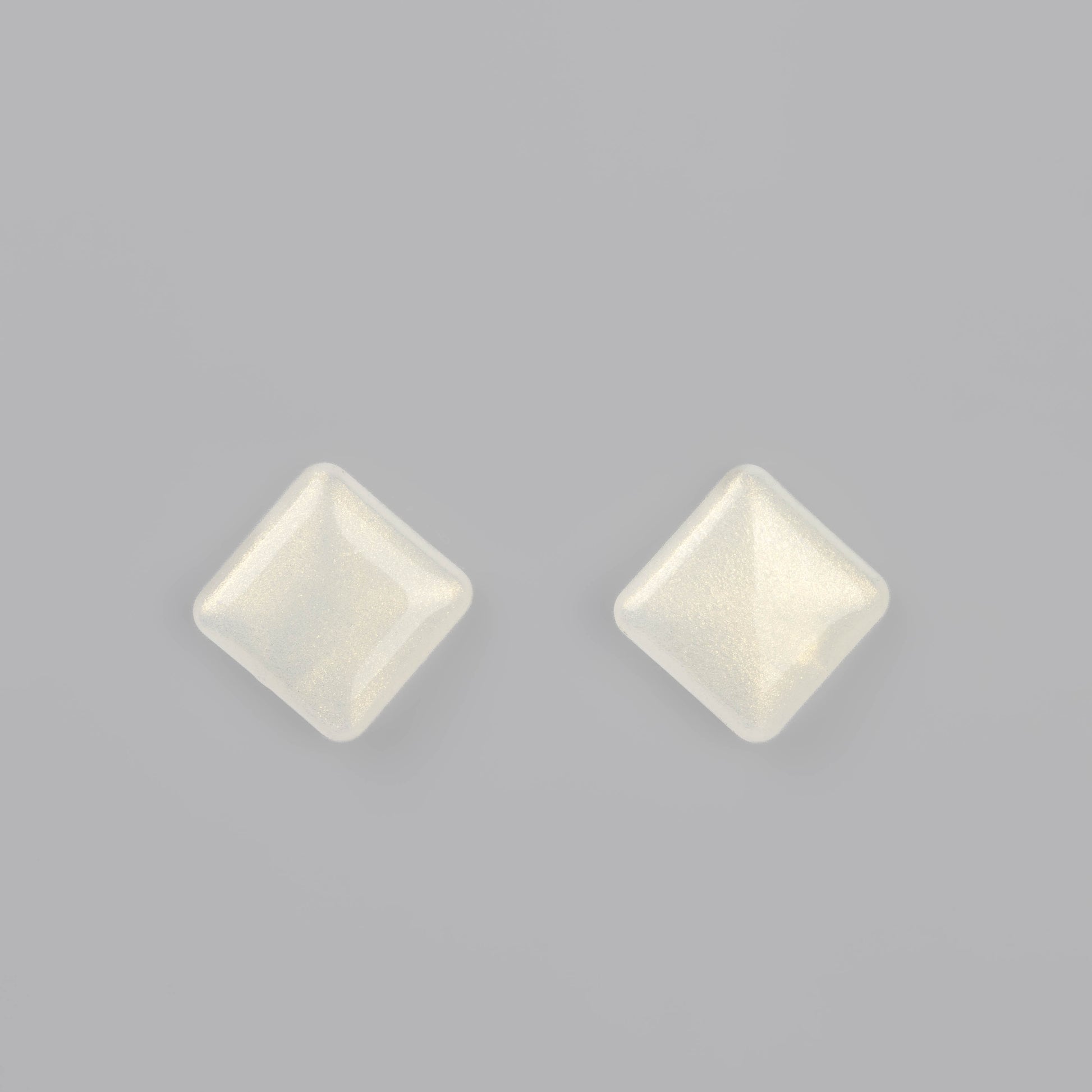 Cercei glossy glitter, set 2 - Alb