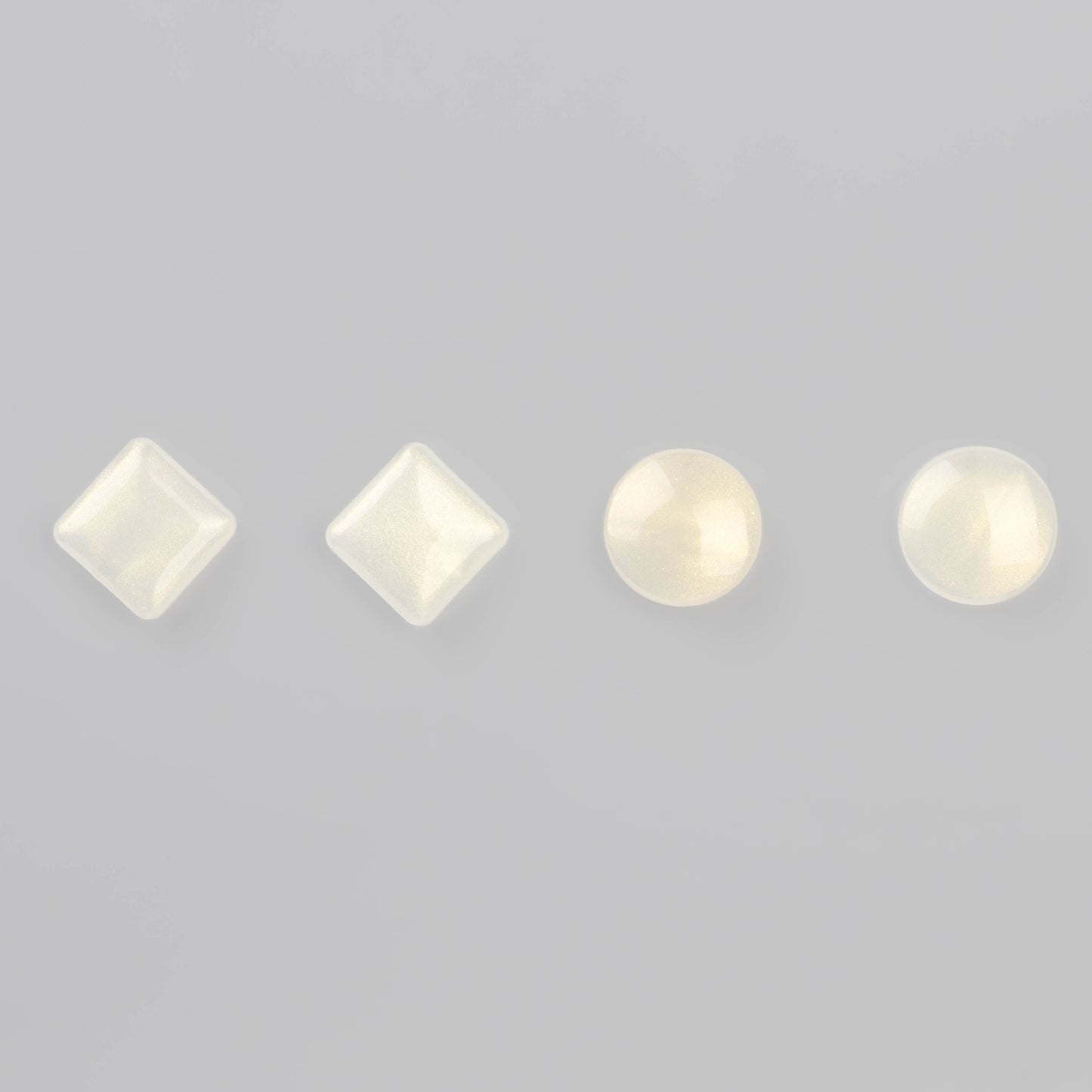 Cercei glossy glitter, set 2 - Alb