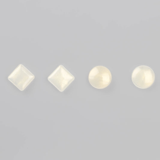 Cercei glossy glitter, set 2 - Alb