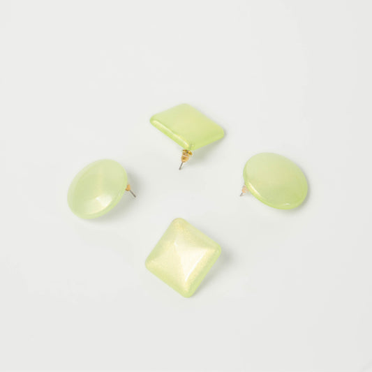 Cercei glossy glitter, set 2 - Verde