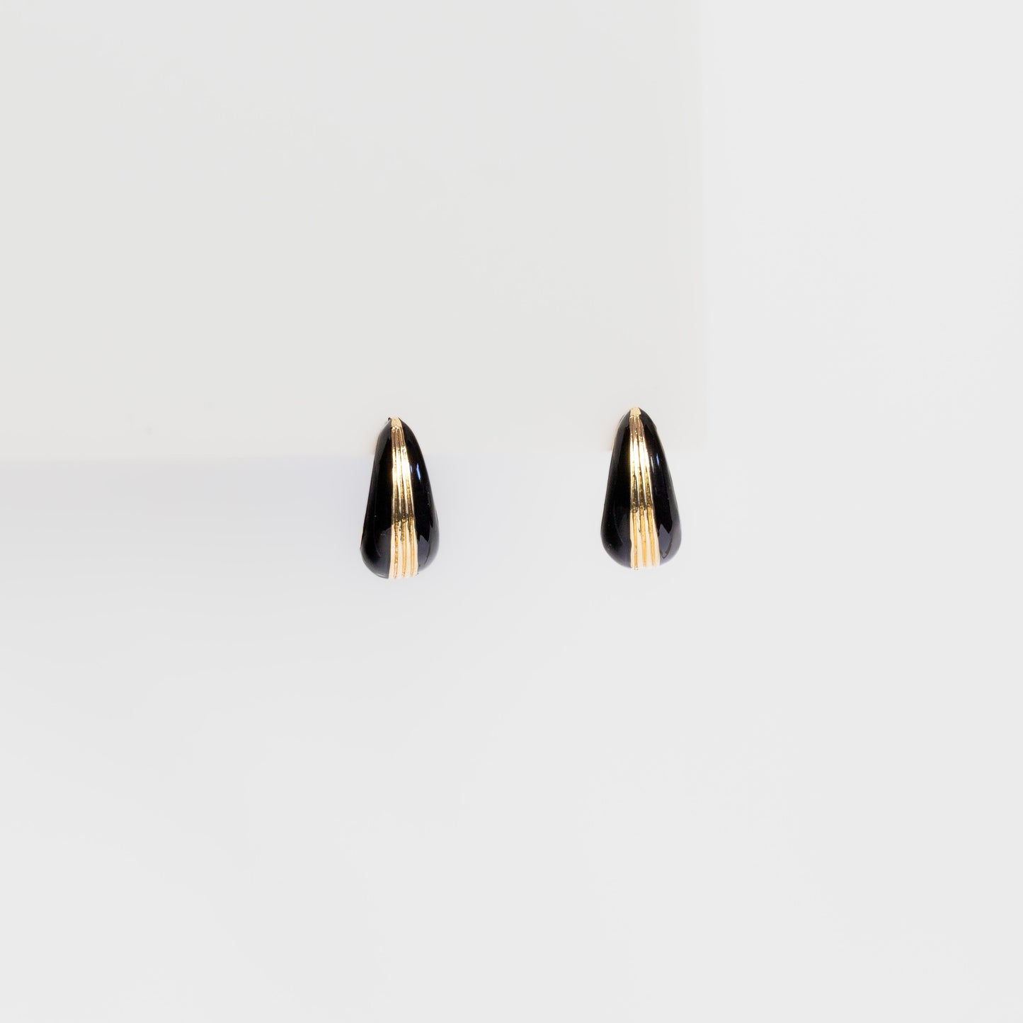 Cercei golden drop  - Negru