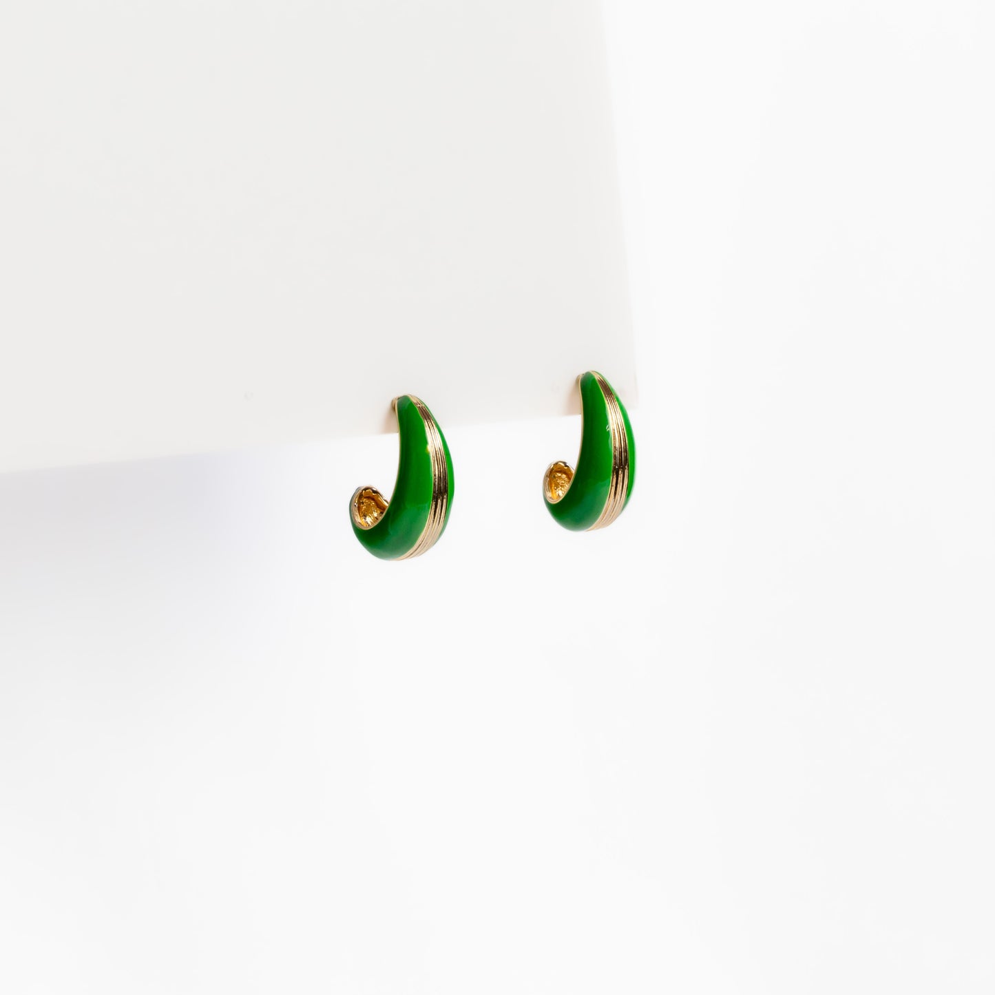 Cercei golden drop  - Verde