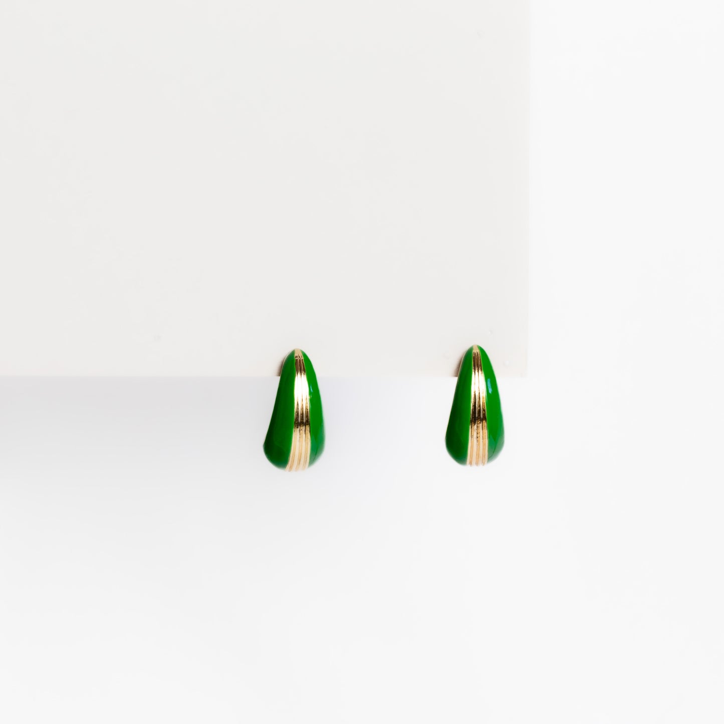Cercei golden drop  - Verde