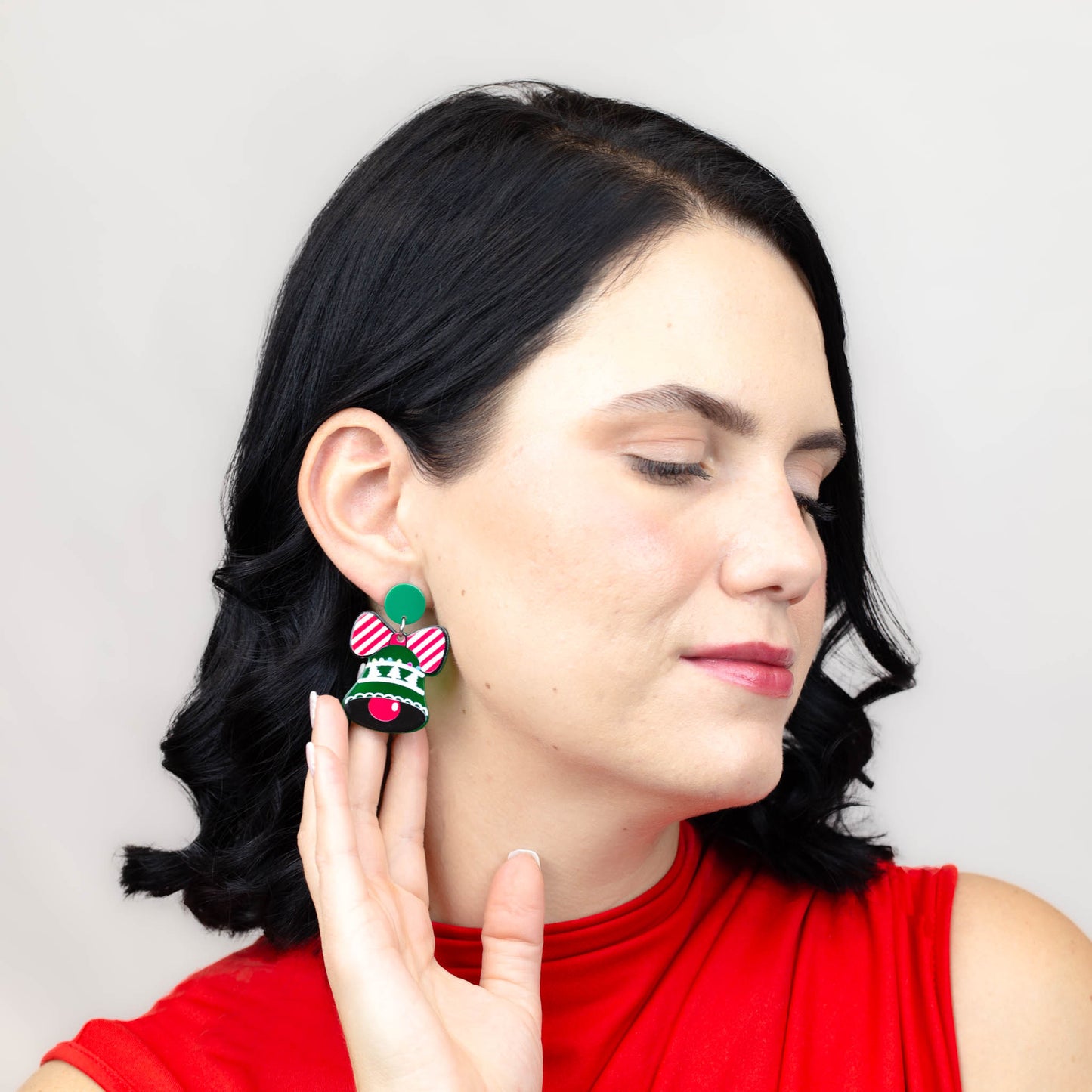 Cercei în formă de clopoței cu decor