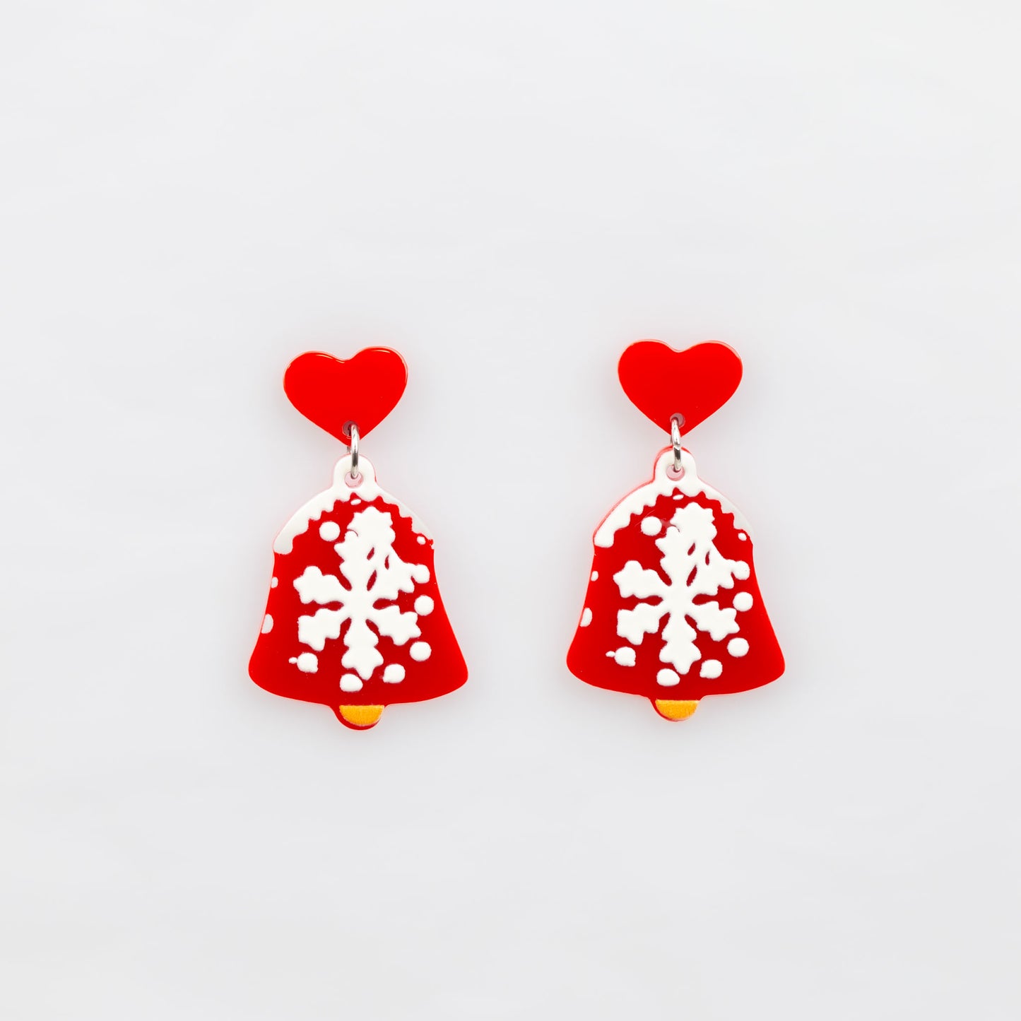 Cercei în formă de clopoței cu fulg de nea