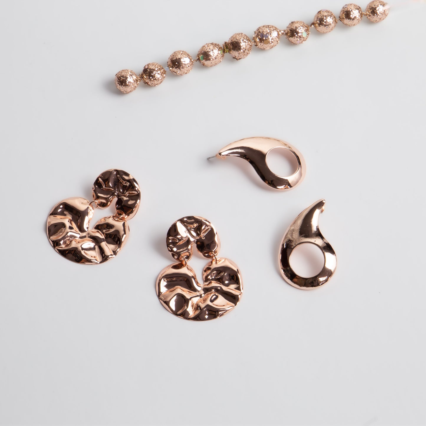 Cercei inca chic ușori, set 2 - Rose Gold