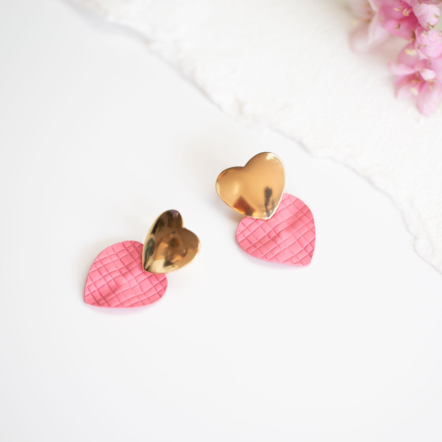 Cercei iubire dublă - Roz