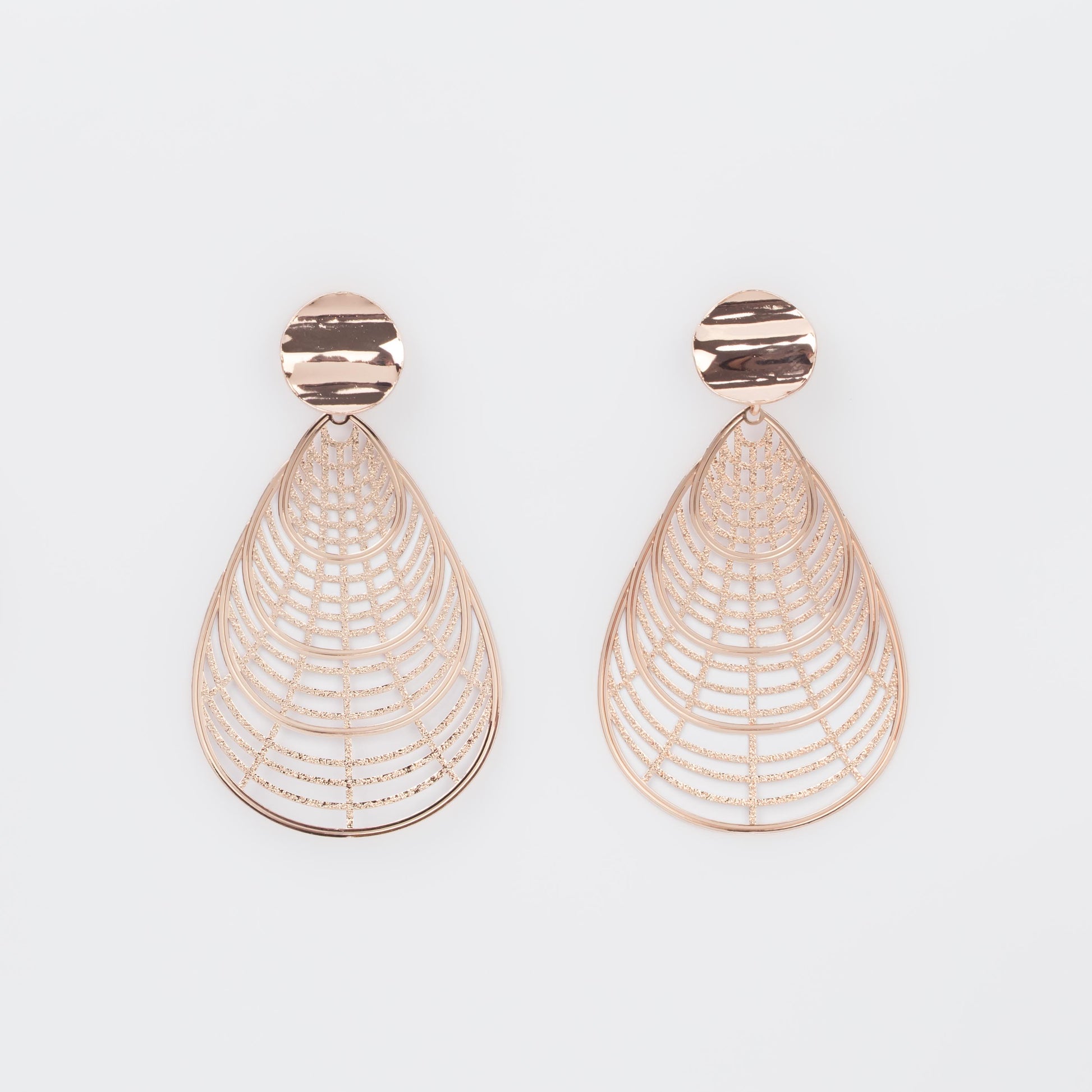 Cercei kronos ușori, set 2 - Rose Gold