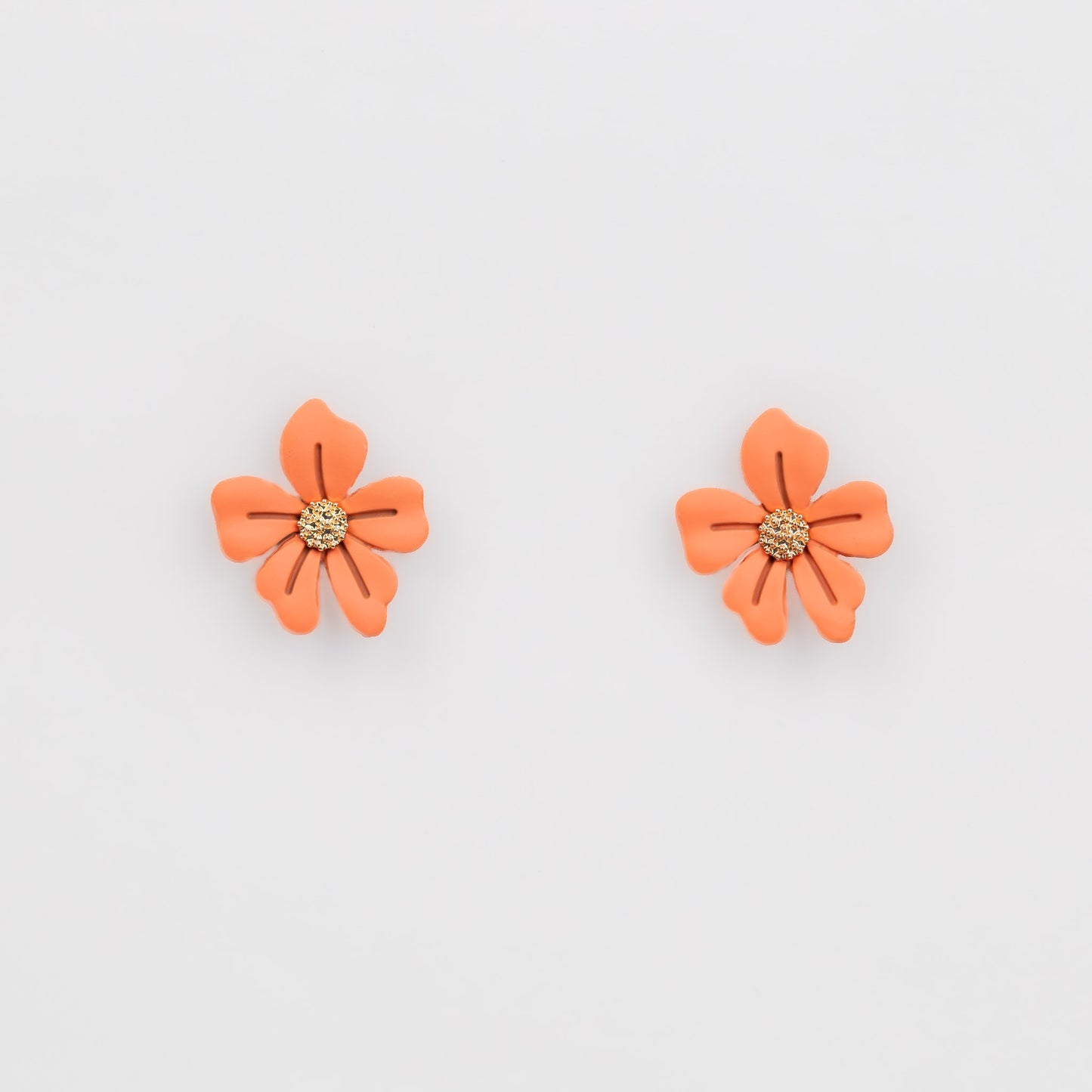 Cercei lovely flower cu textură de silicon - Portocaliu