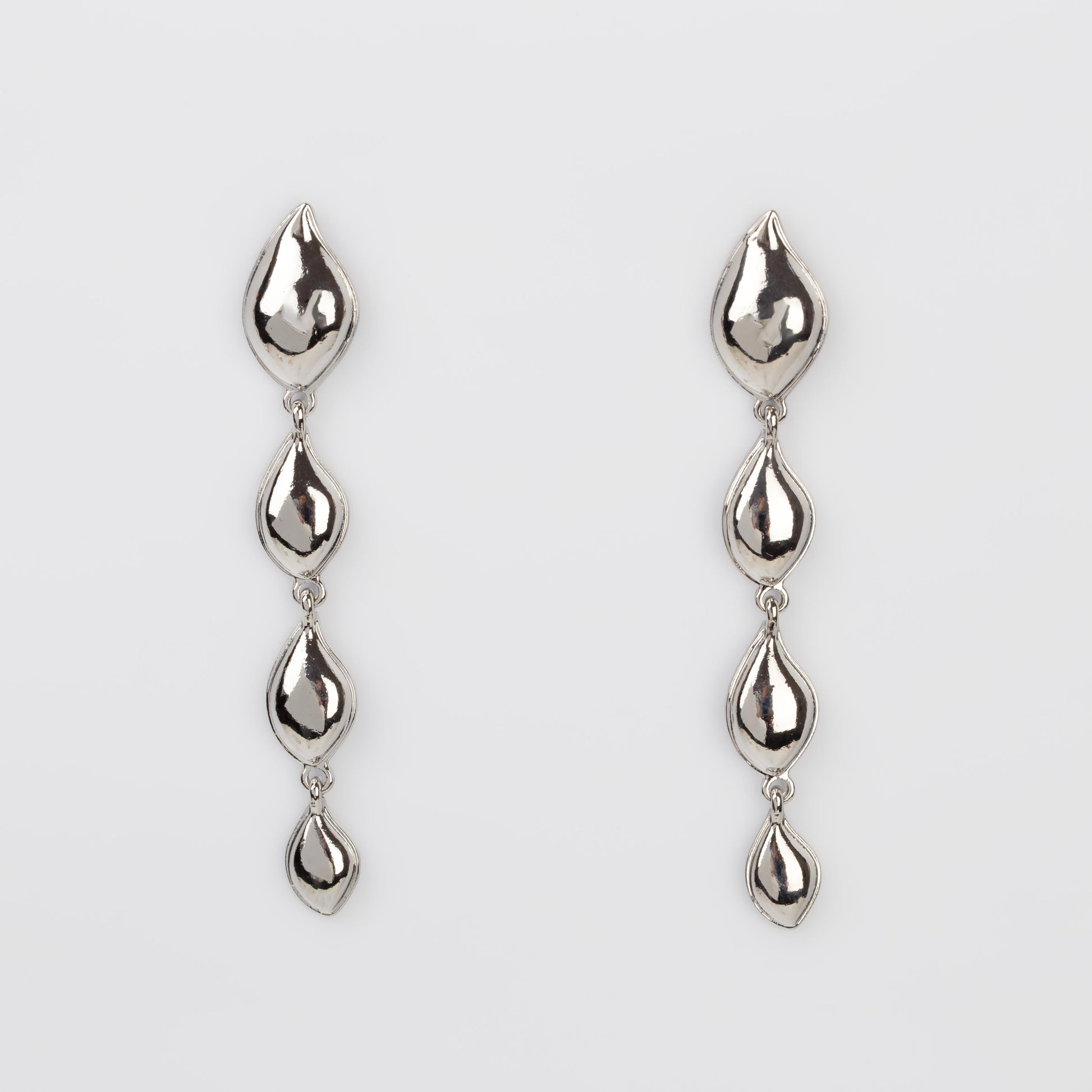 Cercei lungi delicate touch, set 2 - Argintiu