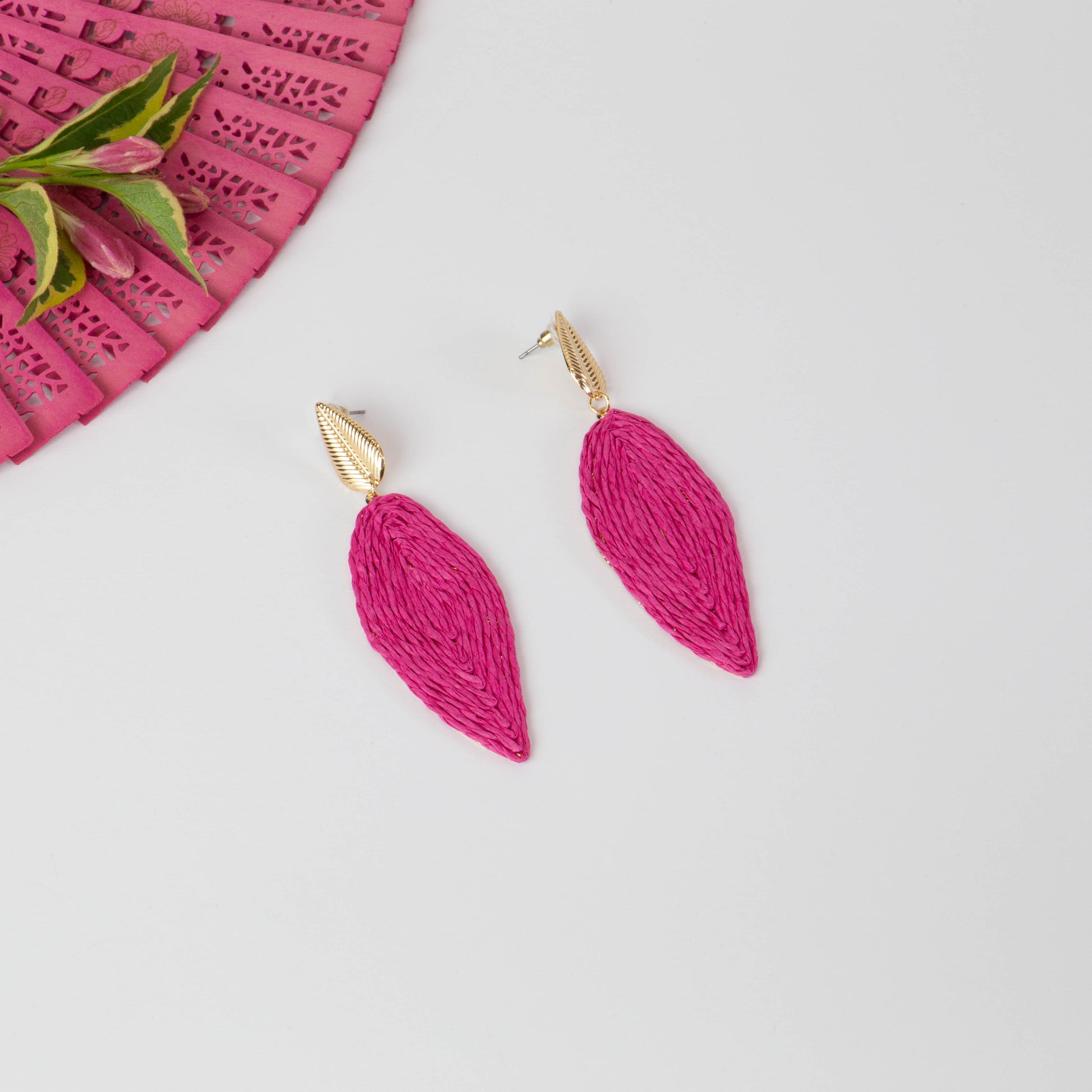 Cercei lungi indiana - Fucsia