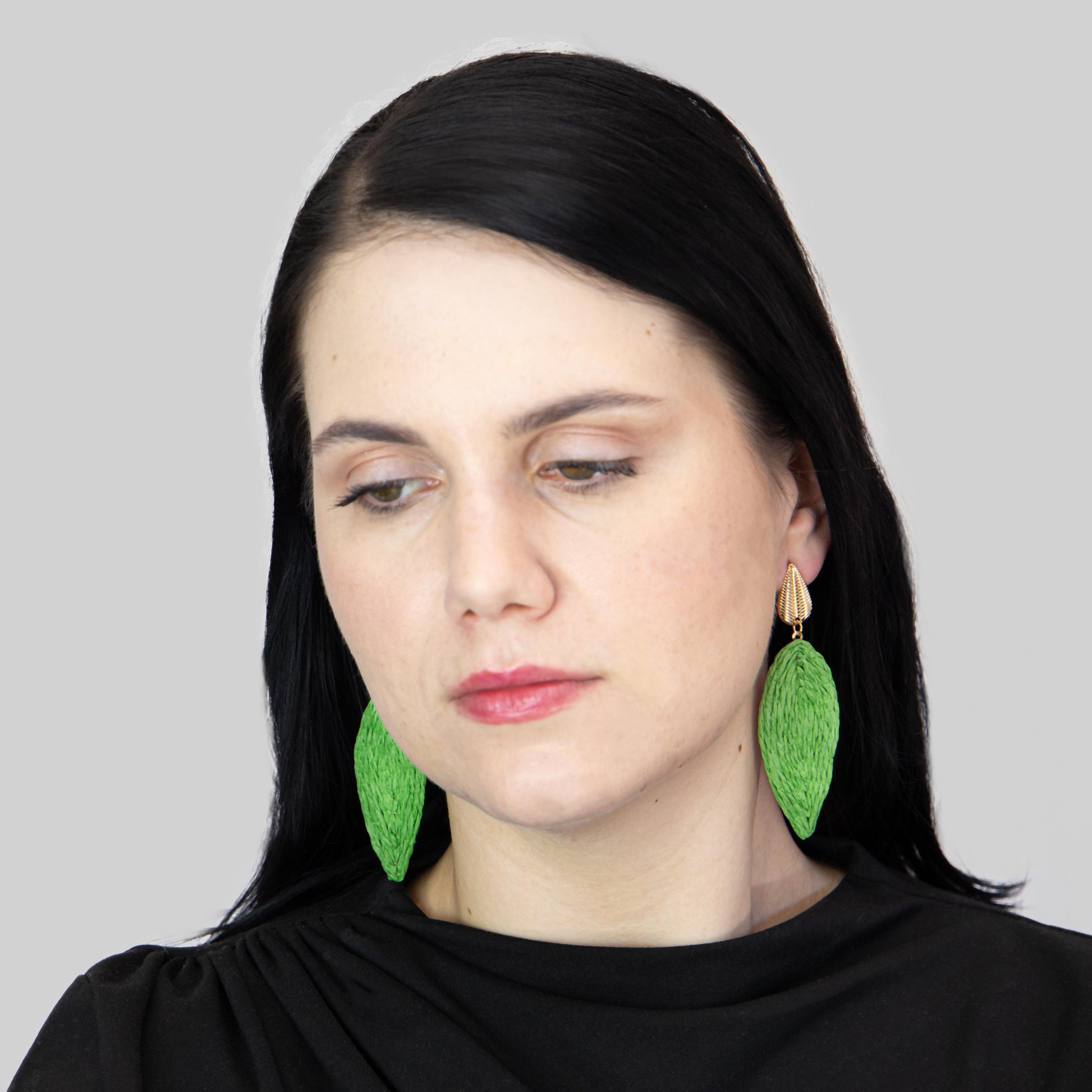 Cercei lungi indiana - Verde