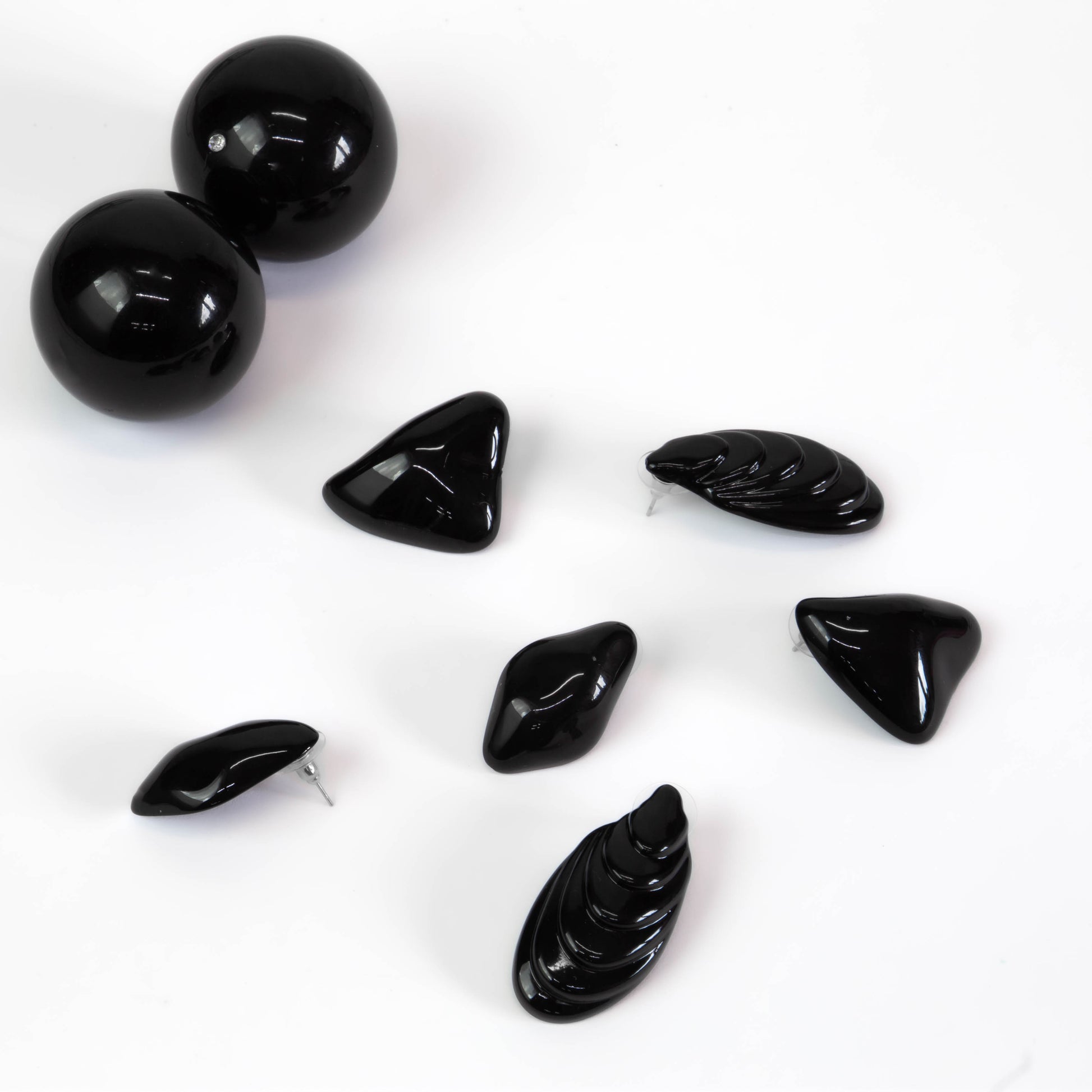 Cercei magma negru, set 3