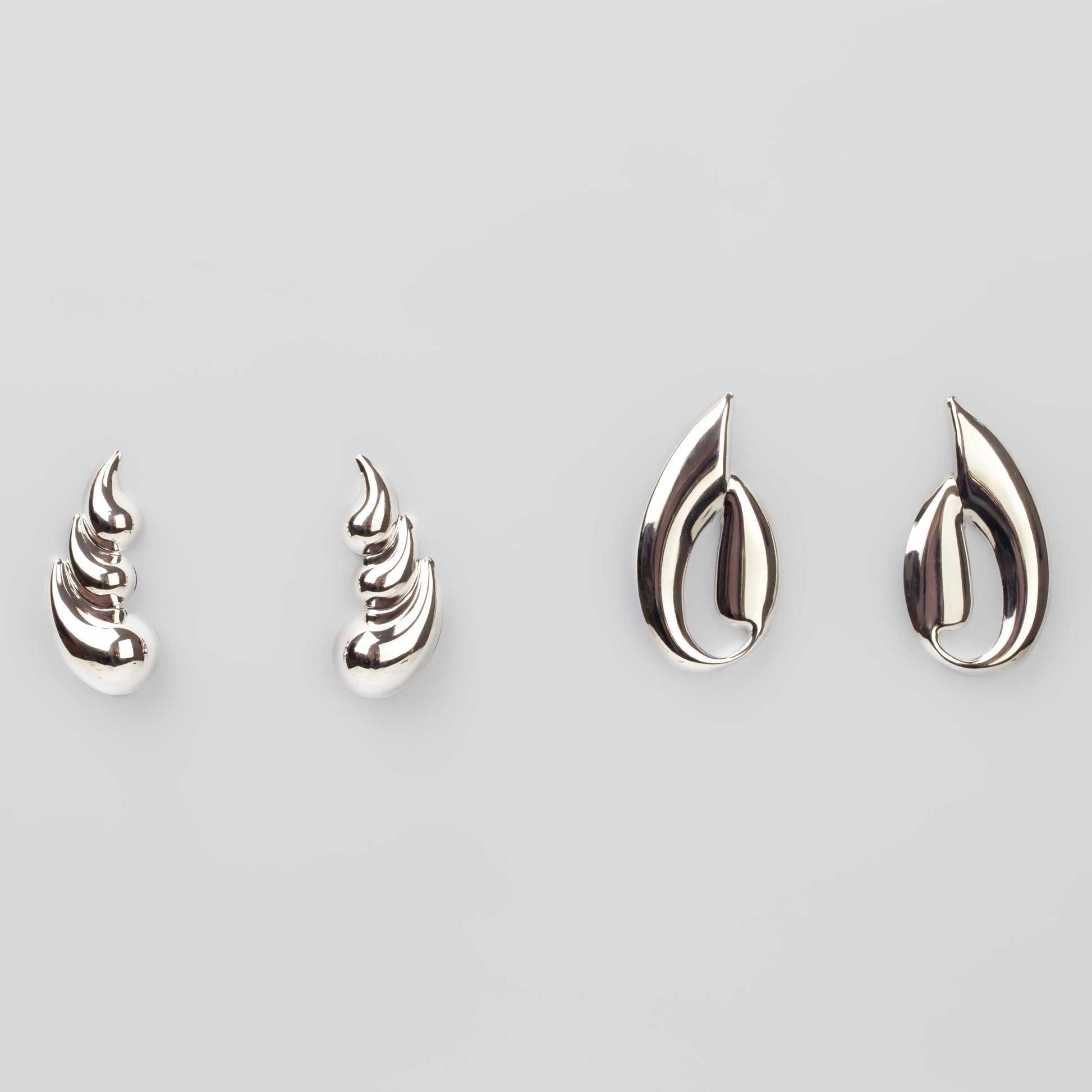 Cercei metalici galaxy chic, set 2 - Argintiu