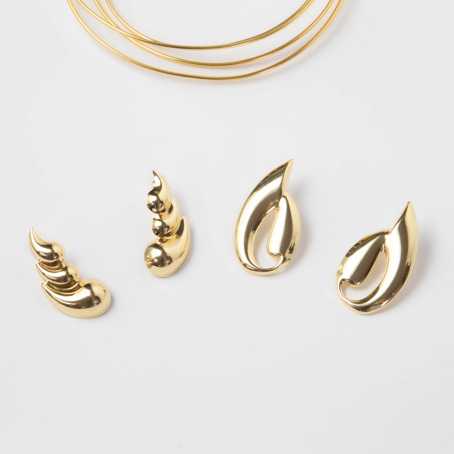 Cercei metalici galaxy chic, set 2 - Auriu