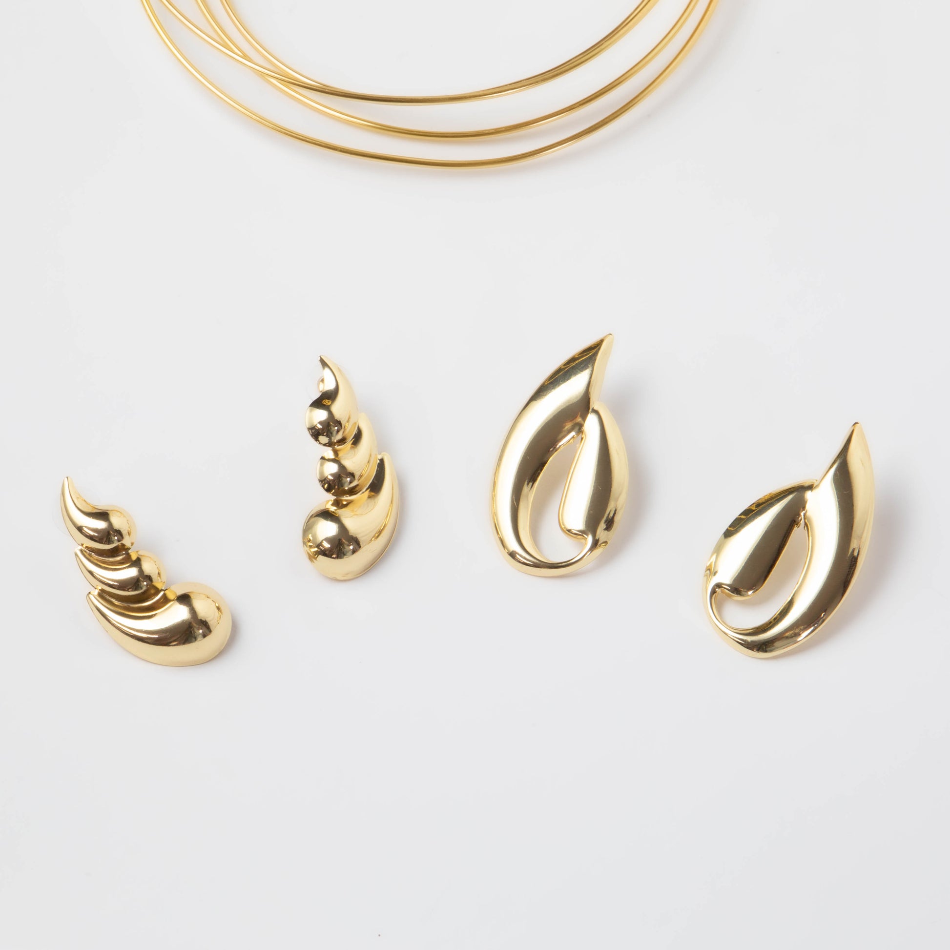 Cercei metalici galaxy chic, set 2 - Auriu