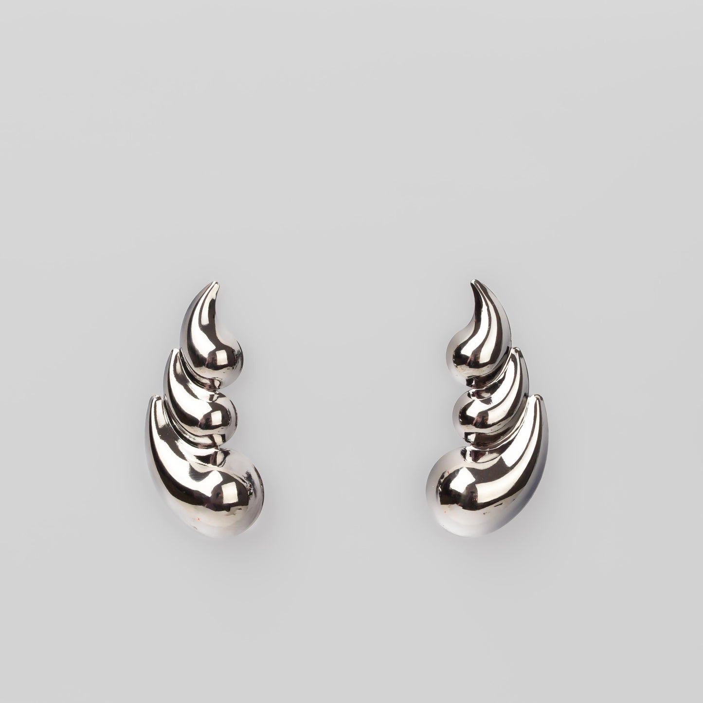 Cercei metalici galaxy chic, set 2 - Gri Antracit