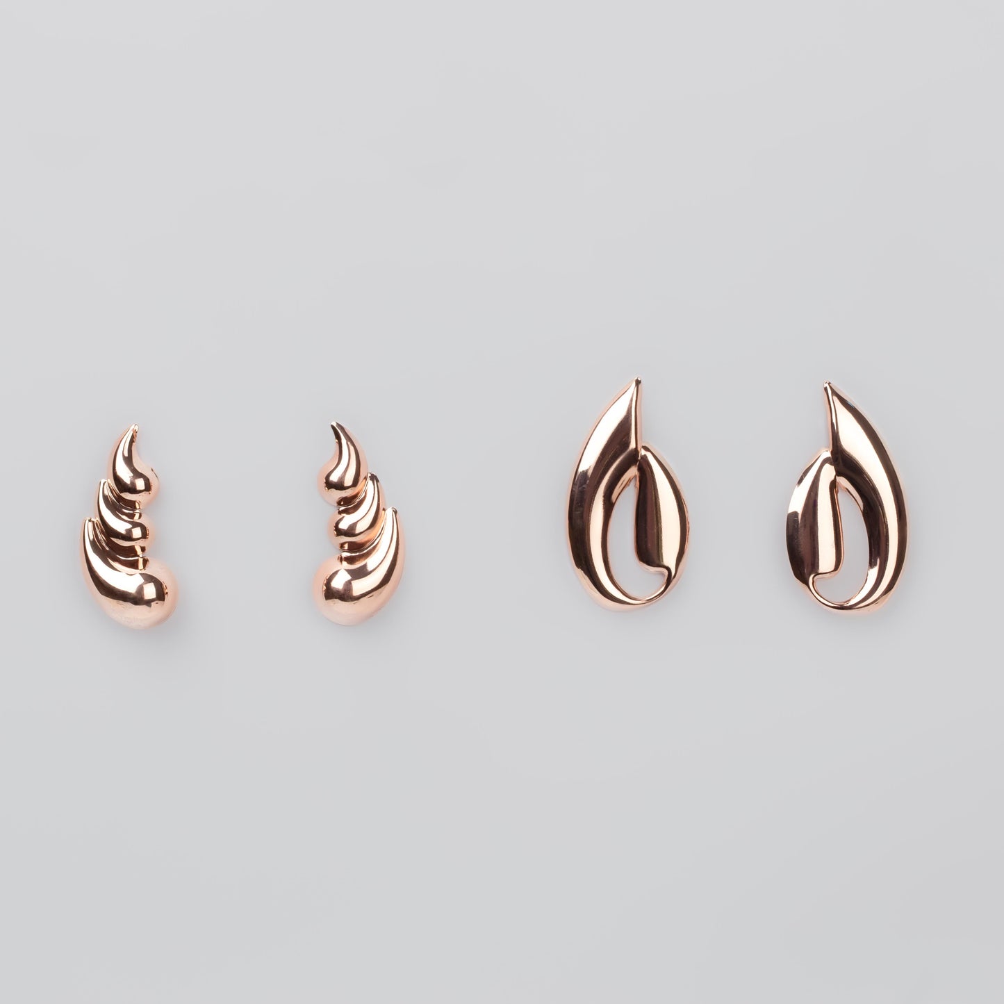 Cercei metalici galaxy chic, set 2 - Rose Gold